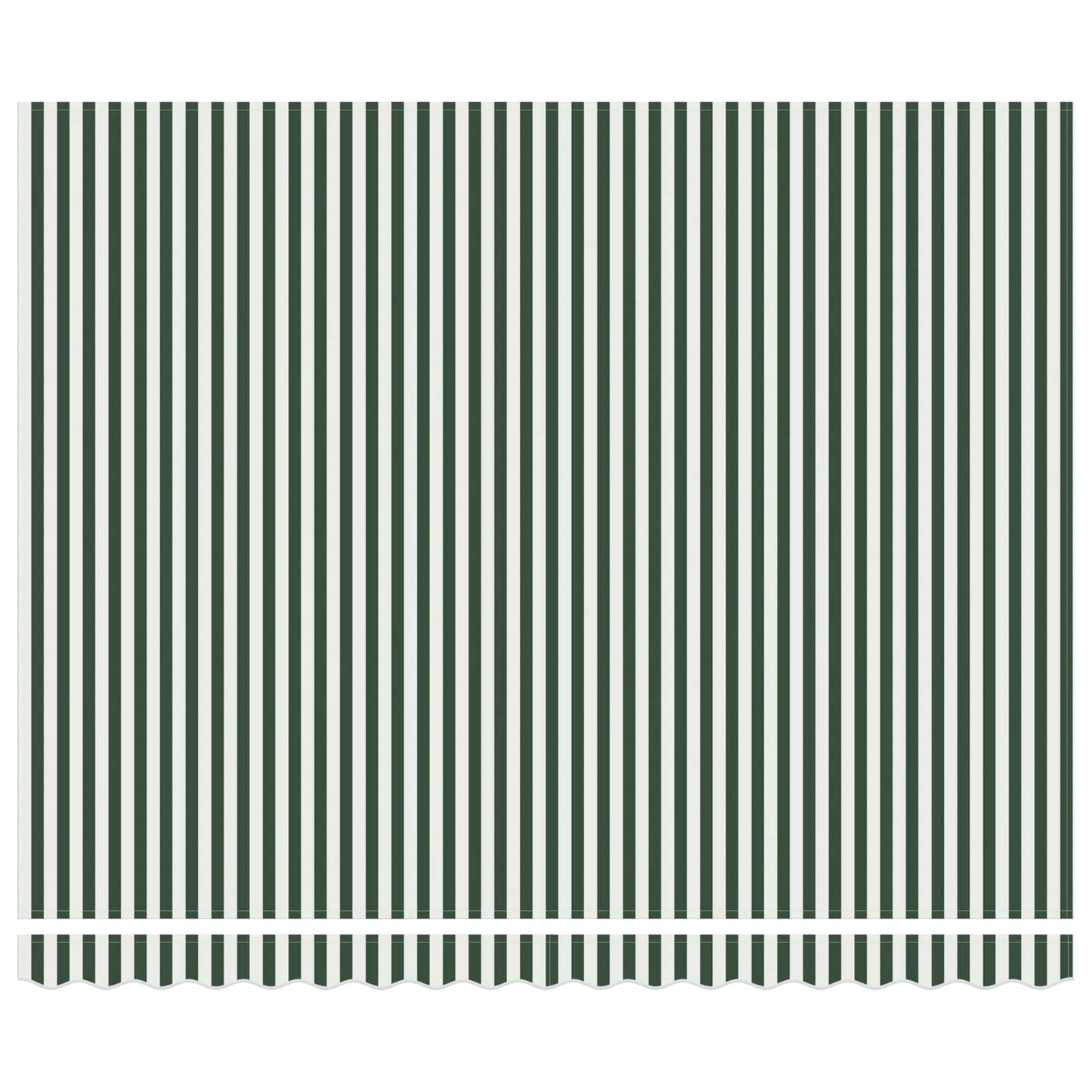 Einziehbare Markise Grün und Weiß 400 x 300 cm