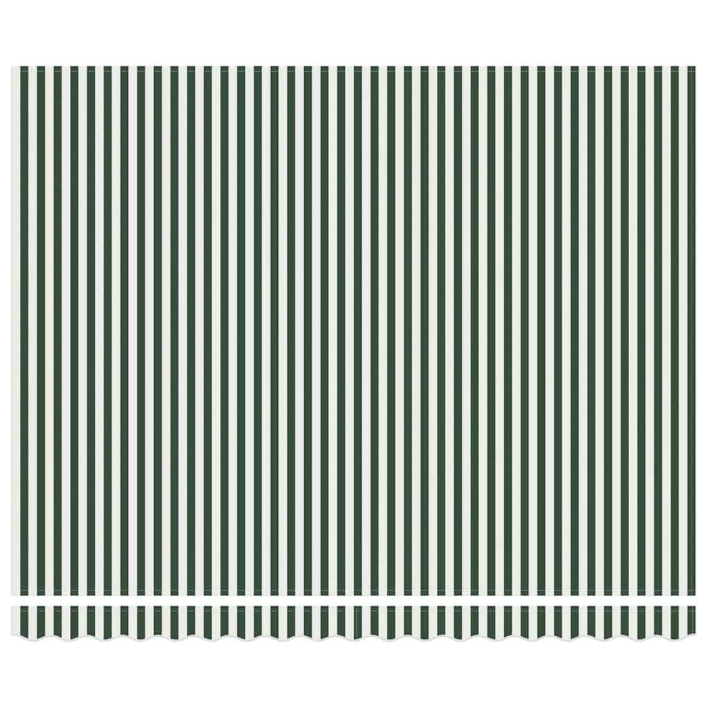 Einziehbare Markise Grün und Weiß 400 x 300 cm
