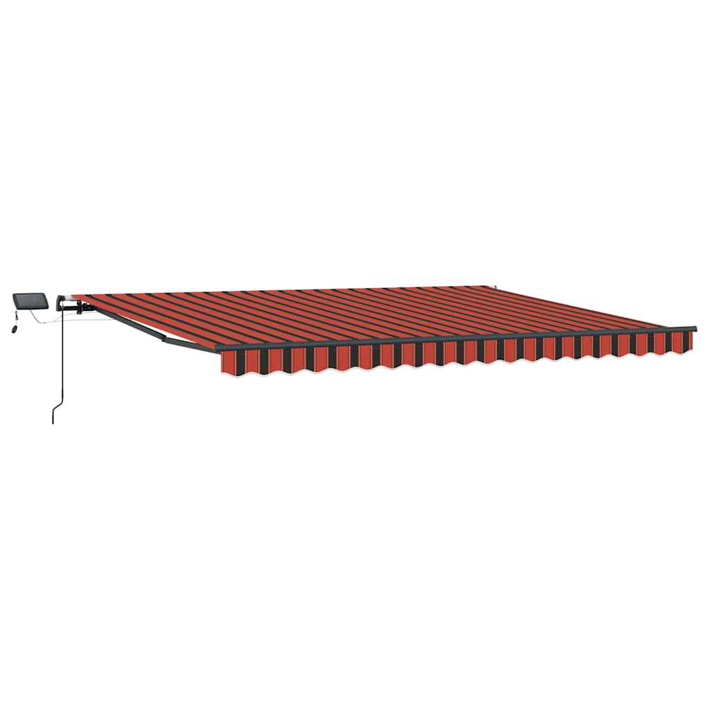 Einziehbare Markise Orange und Braun 400 x 350 cm Stoff