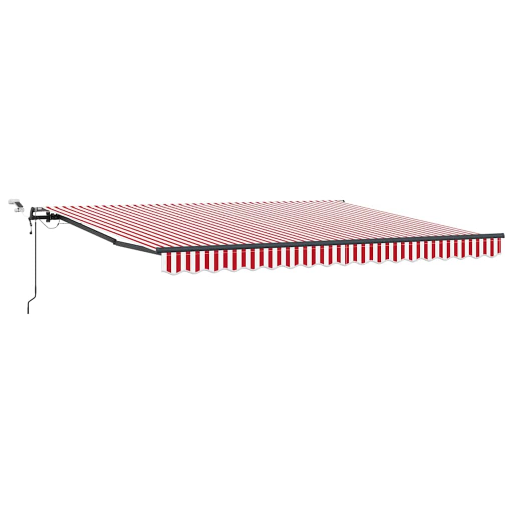 Markisenstoff mit Rot und Weiß 400 x 350 cm Polyester
