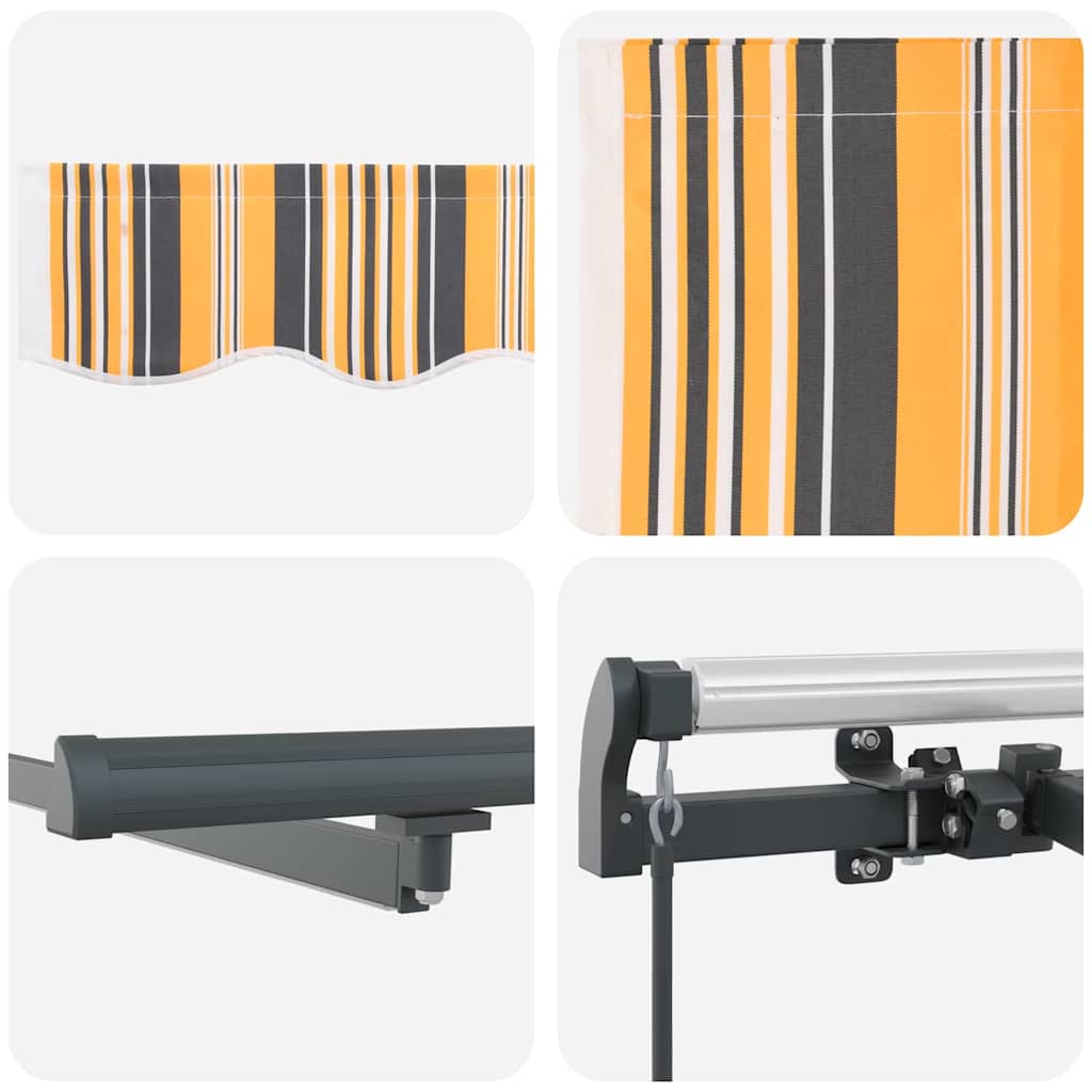 Einziehbare Markise Mehrfarbig 400 x 350 cm Stoff
