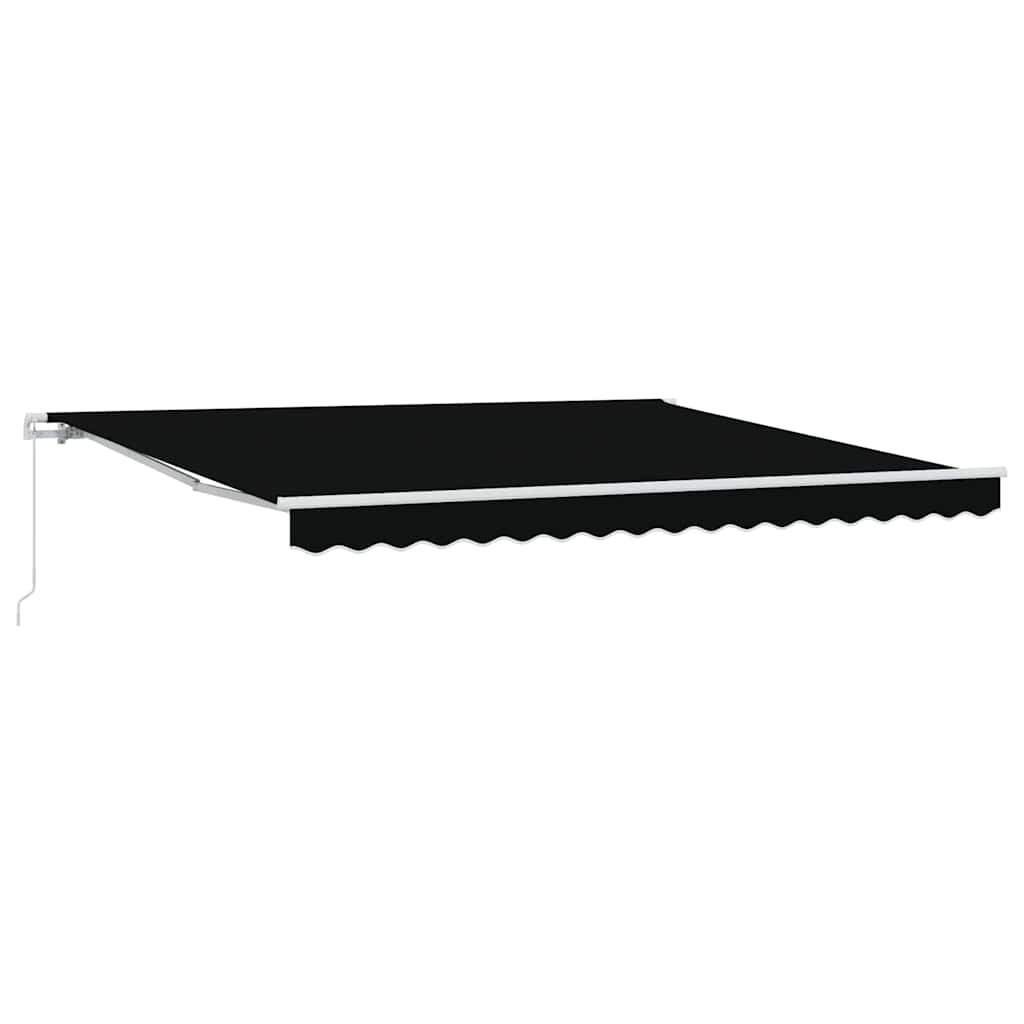 Einziehbare Markise Schwarz 400 x 350 cm