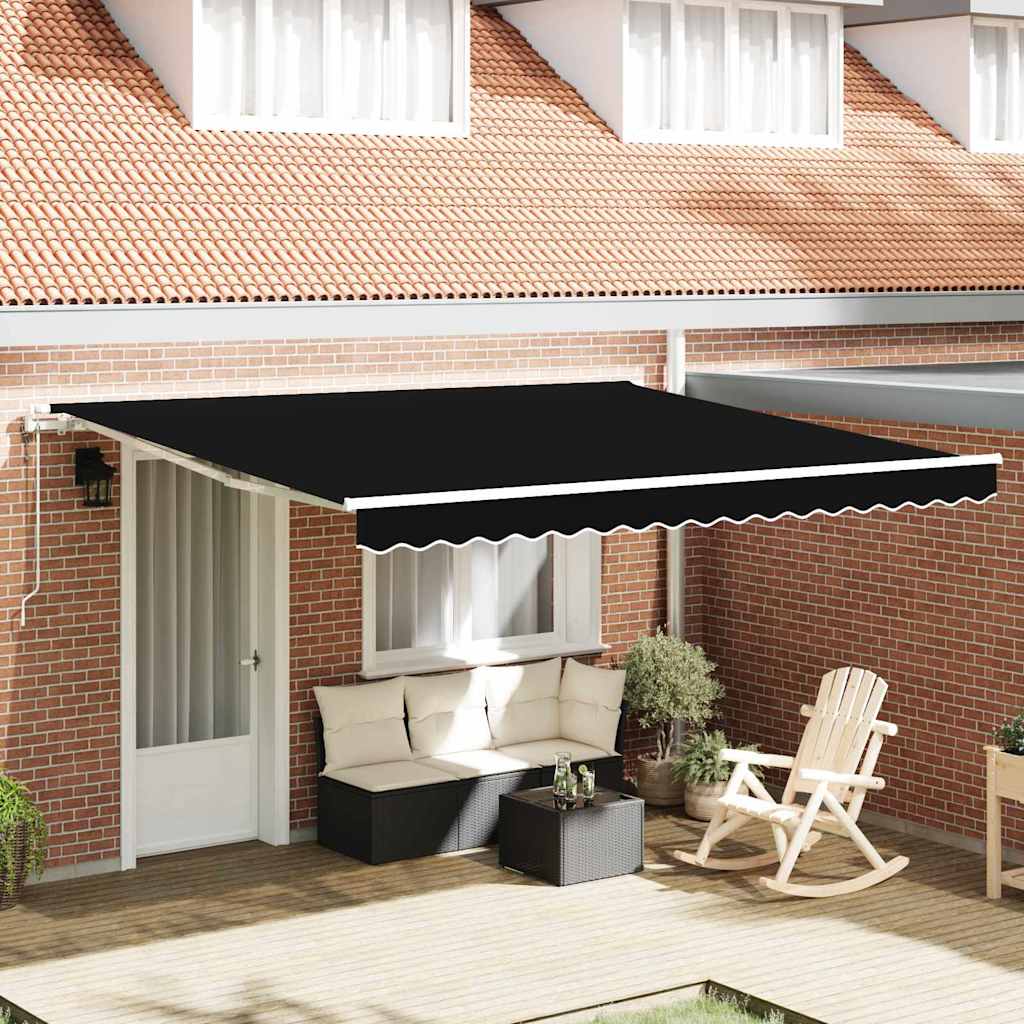 Elektrische ausziehbare Markise Schwarz 400 x 350 cm