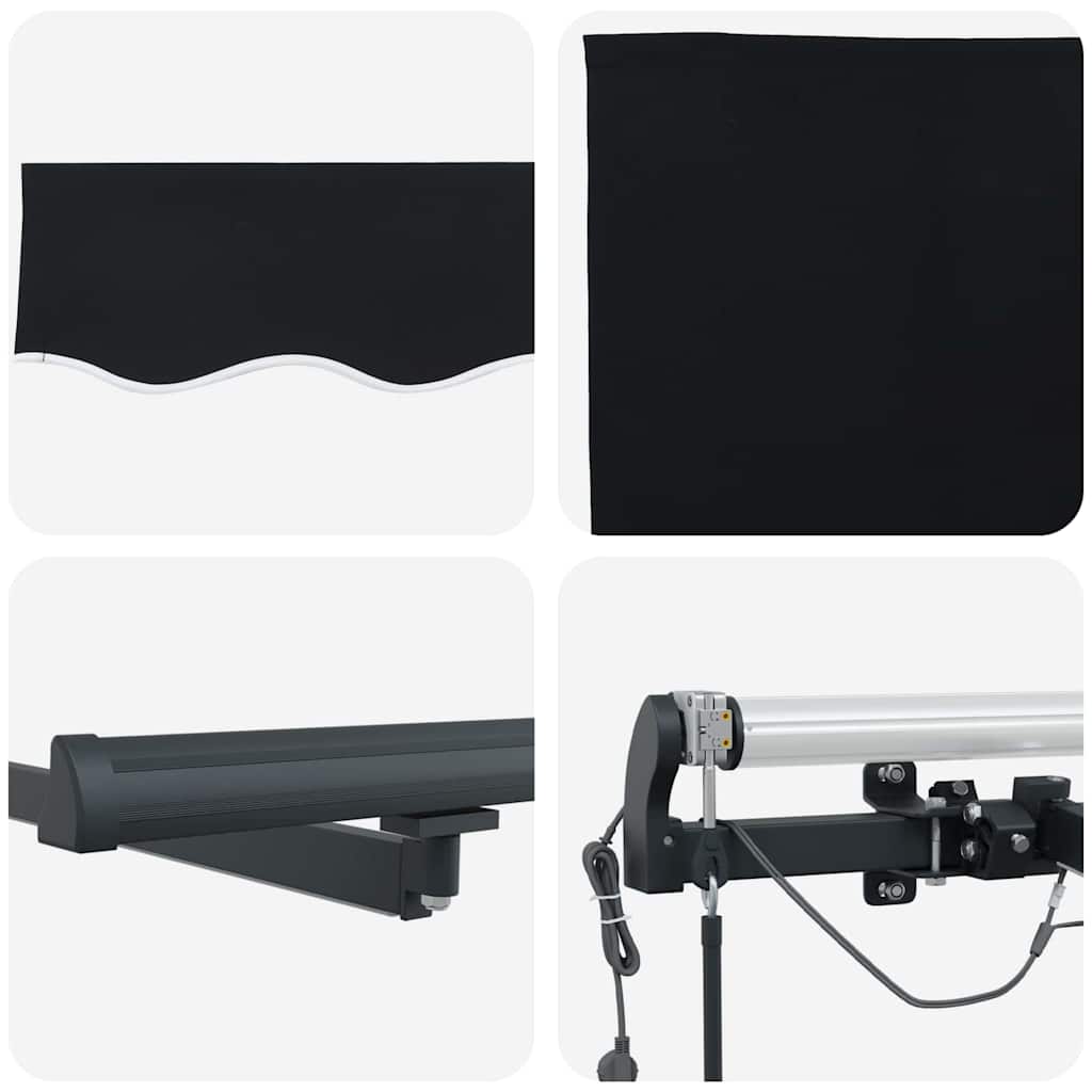 Markisenstoff mit Schwarz 400 x 350 cm Polyester