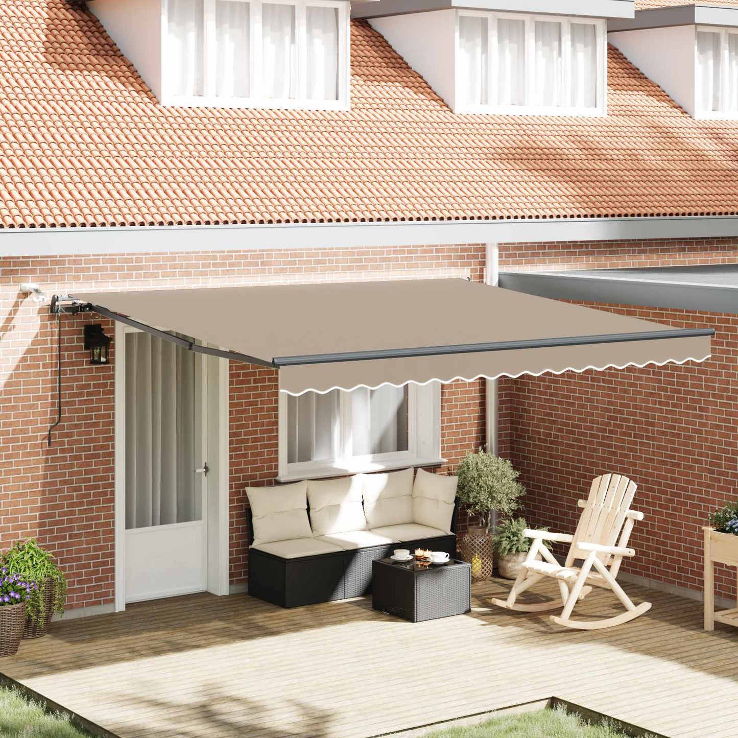 Markisenstoff mit Beige 400 x 350 cm Polyester