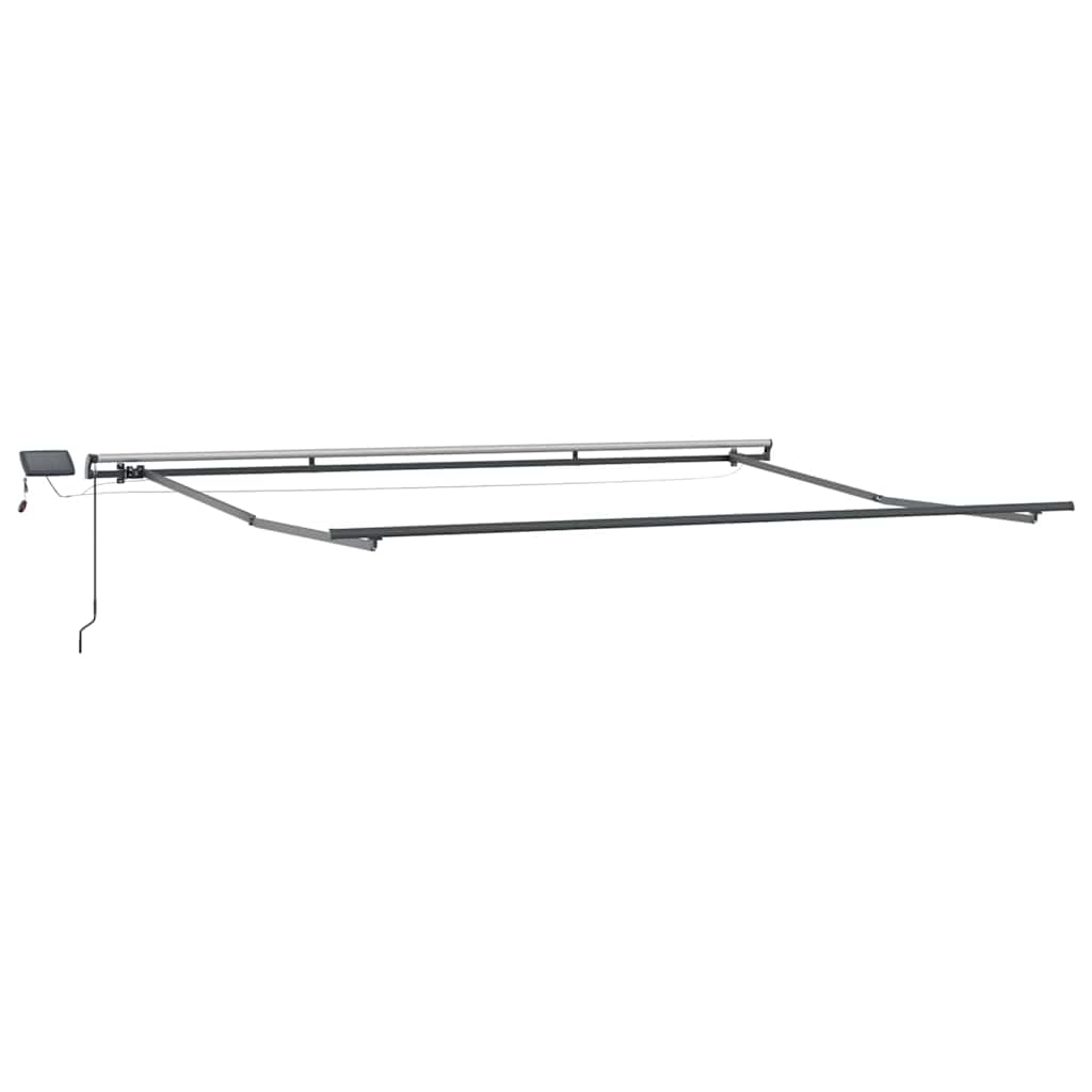 Einziehbare Markise Weiß 400 x 350 cm Stoff