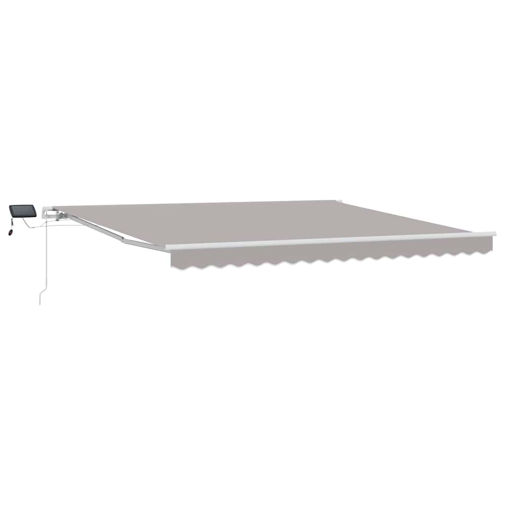Einziehbare Markise mit Hellgrau 400 x 350 cm Stoff