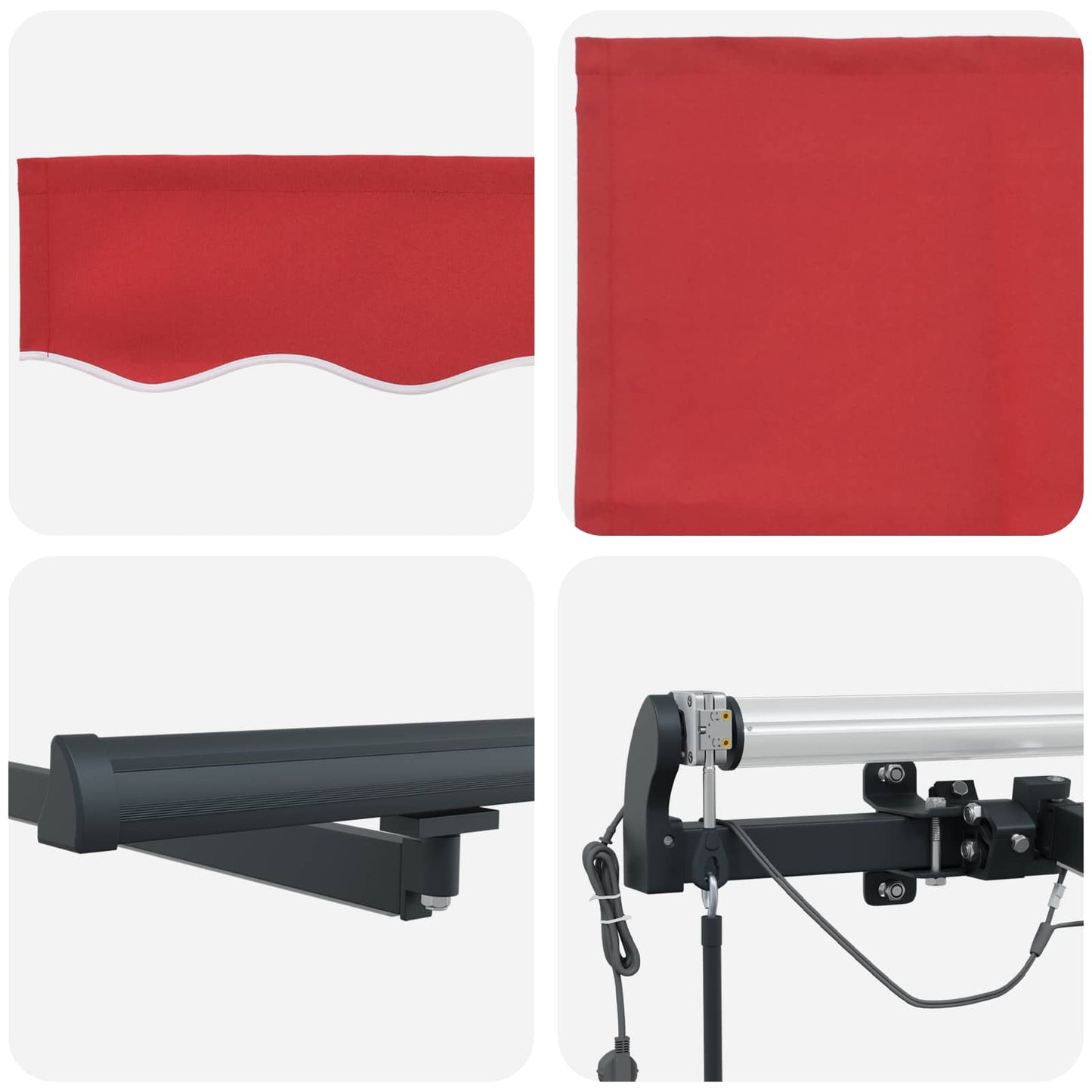 Markisenstoff mit Rot 400 x 350 cm Polyester
