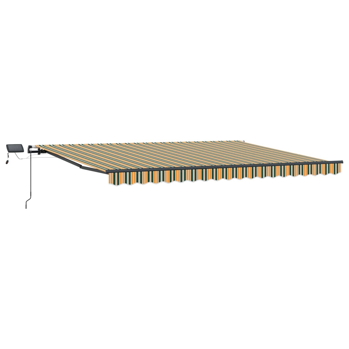Einziehbare Markise Grün und Gelb 400 x 350 cm Stoff