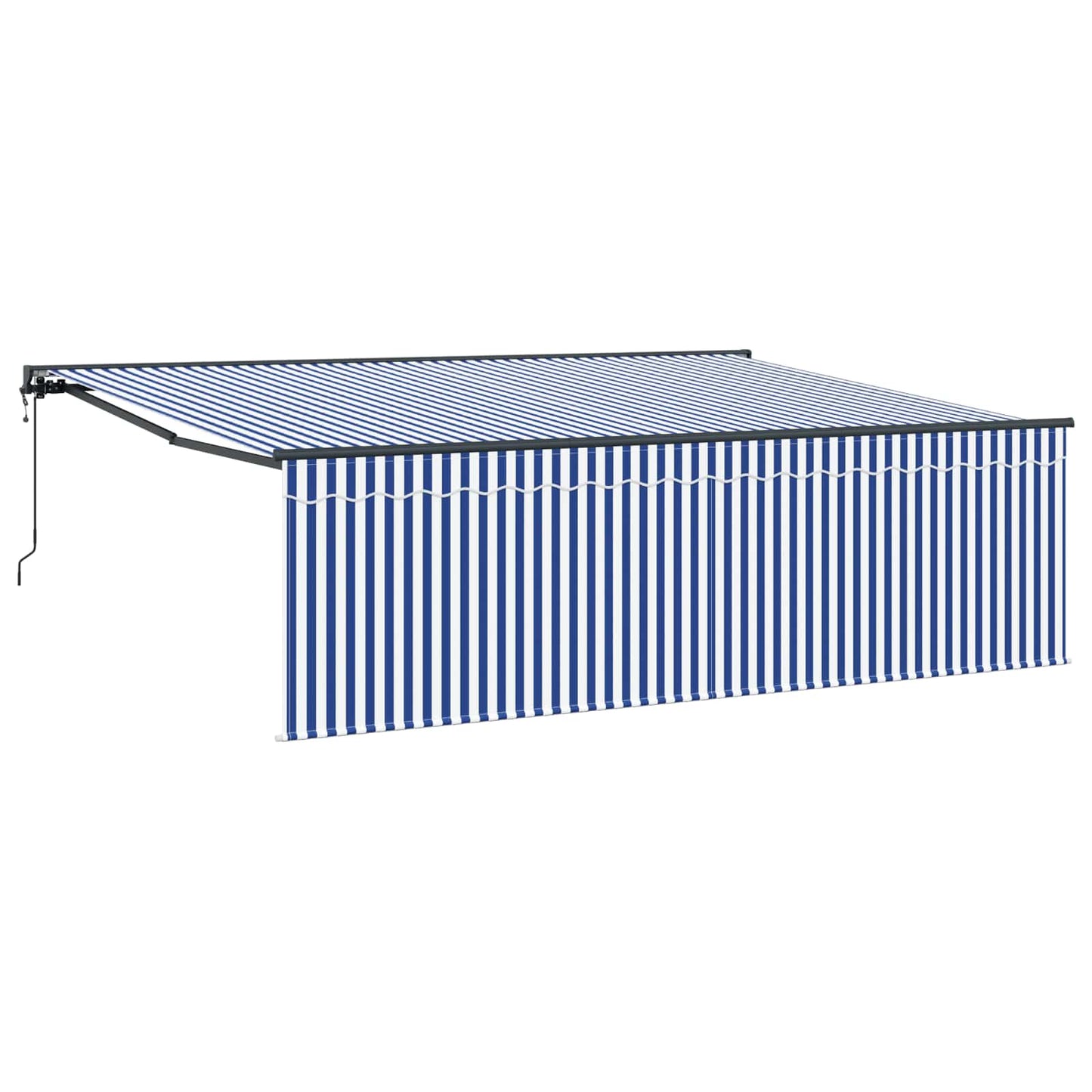 Einziehbare Markise Blau und Weiß 400 x 300 cm