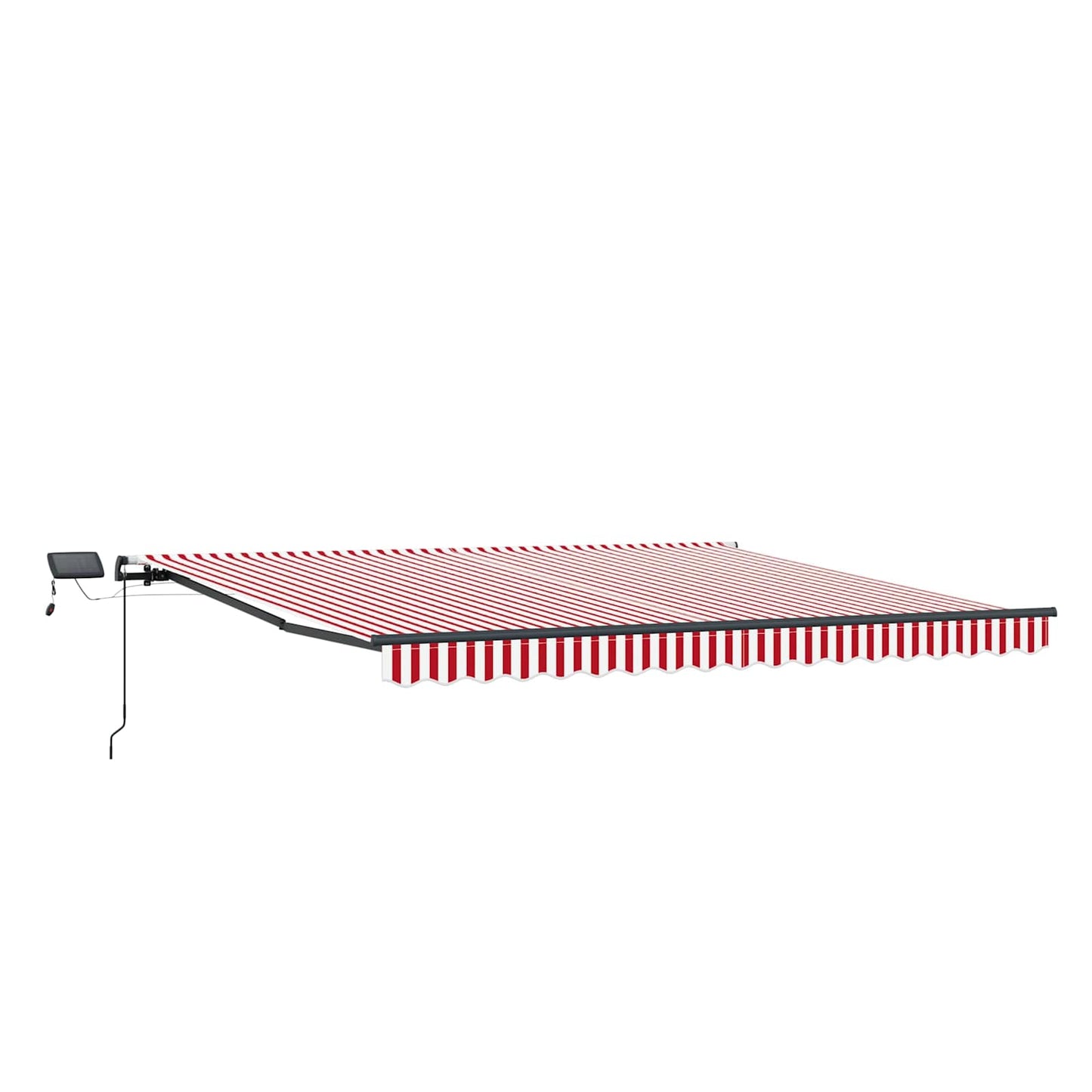Einziehbare Markise Rot und Weiß 450 x 300 cm Stoff
