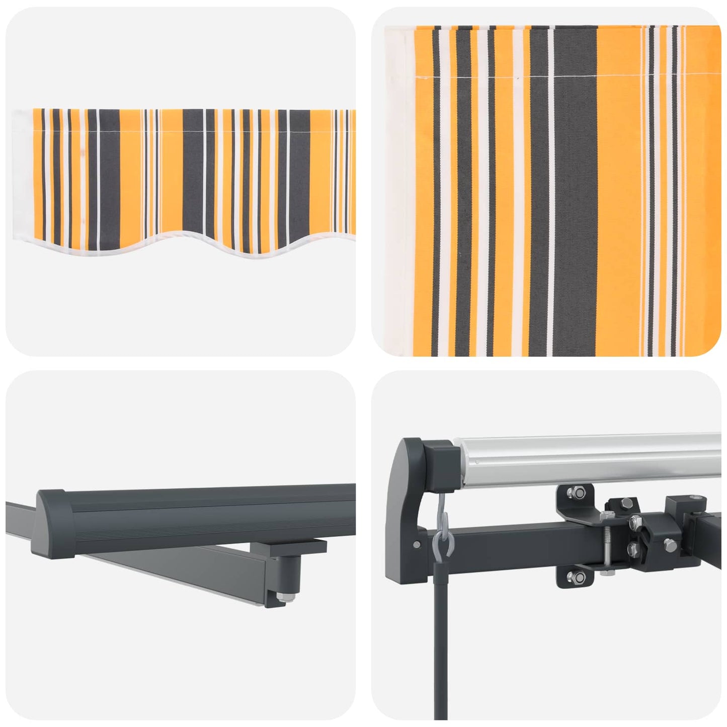 Einziehbare Markise Mehrfarbig 450 x 300 cm Stoff