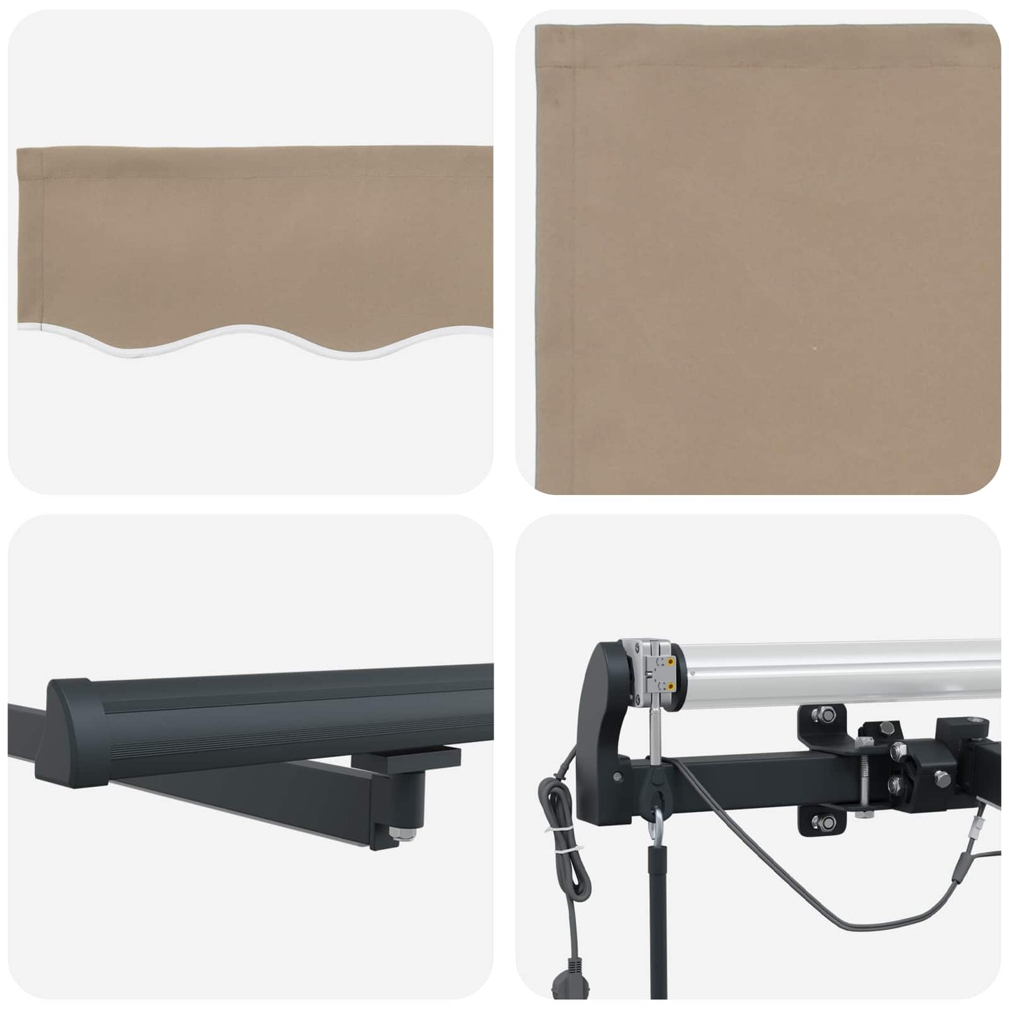 Markisenstoff mit Beige 450 x 300 cm Polyester