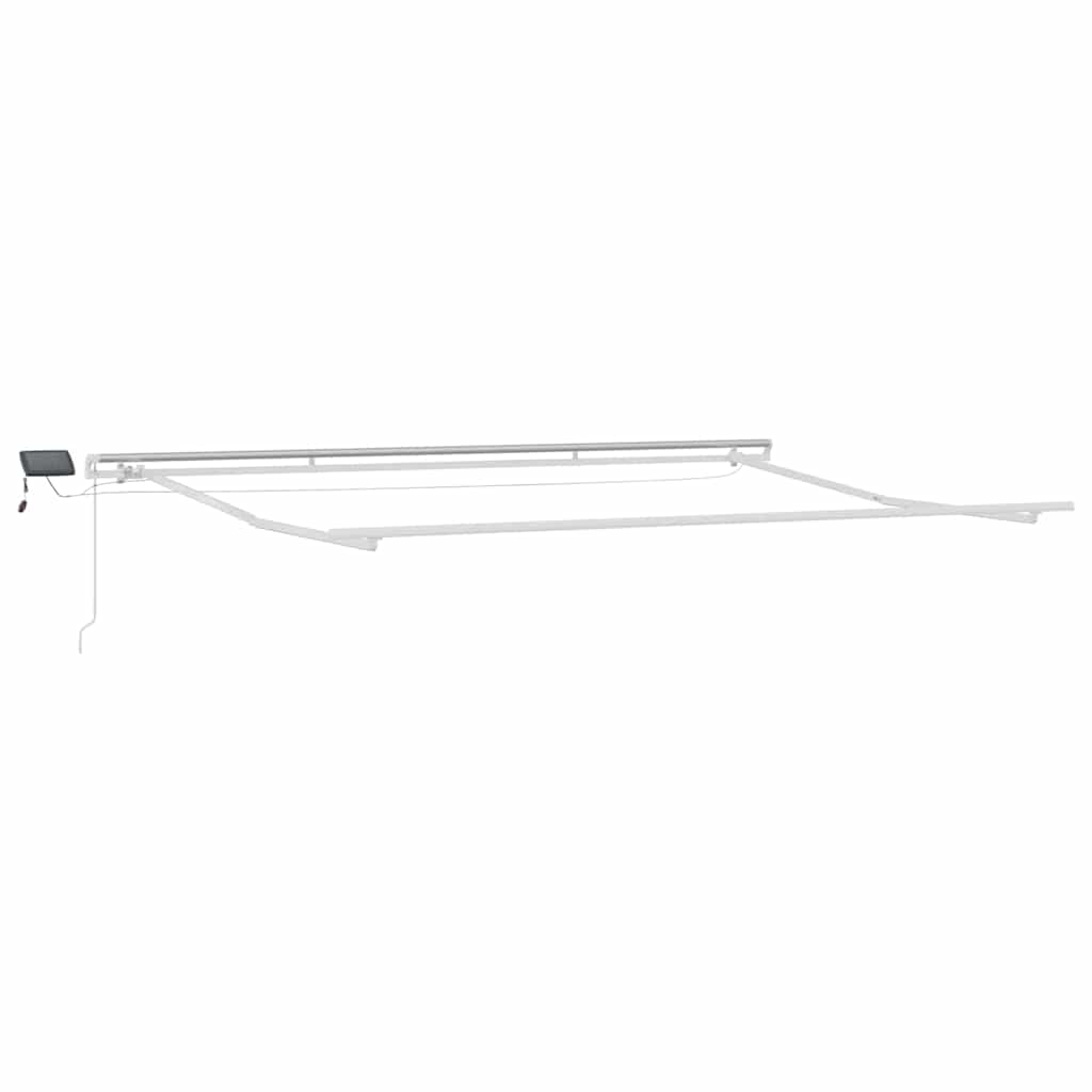 Einziehbare Markise mit Weiß 450 x 300 cm Stoff