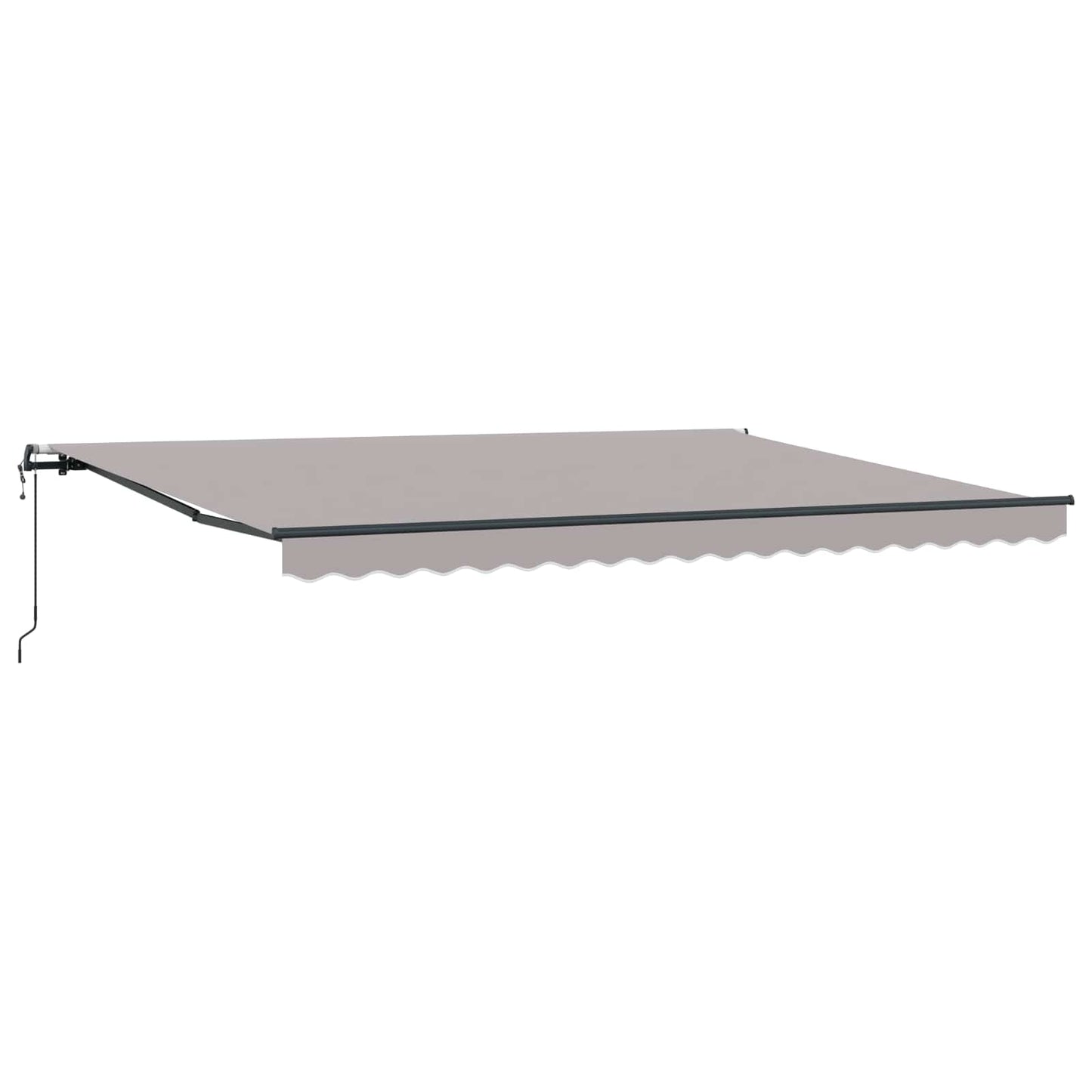 Einziehbare Markise Hellgrau 450 x 300 cm Stoff und Aluminium