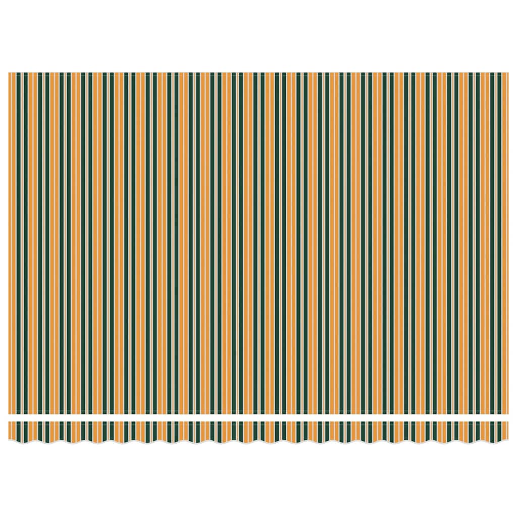 Markise Grün und Gelb 450 x 300 x 165 cm Polyester und Metall