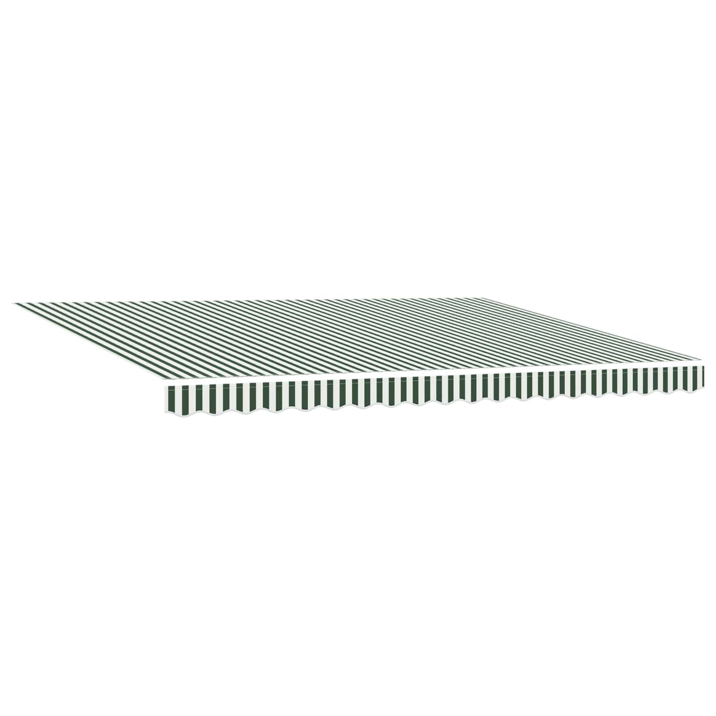 Einziehbare Markise Grün und Weiß 450 x 300 cm