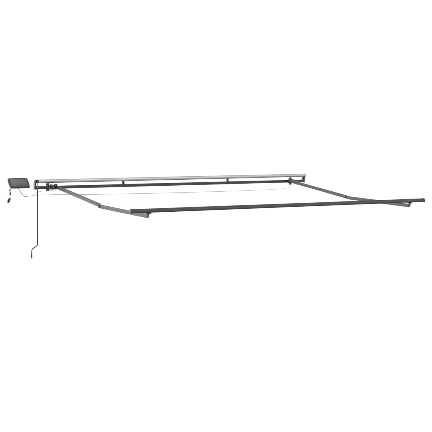 Einziehbare Markise Rot und Weiß 450 x 350 cm Stoff