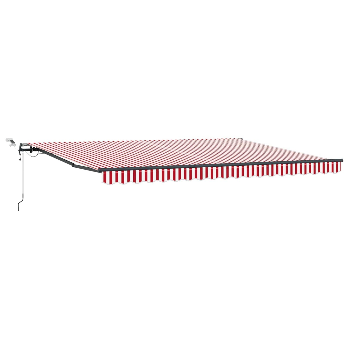 Markisenstoff mit Rot und Weiß 450 x 350 cm Polyester