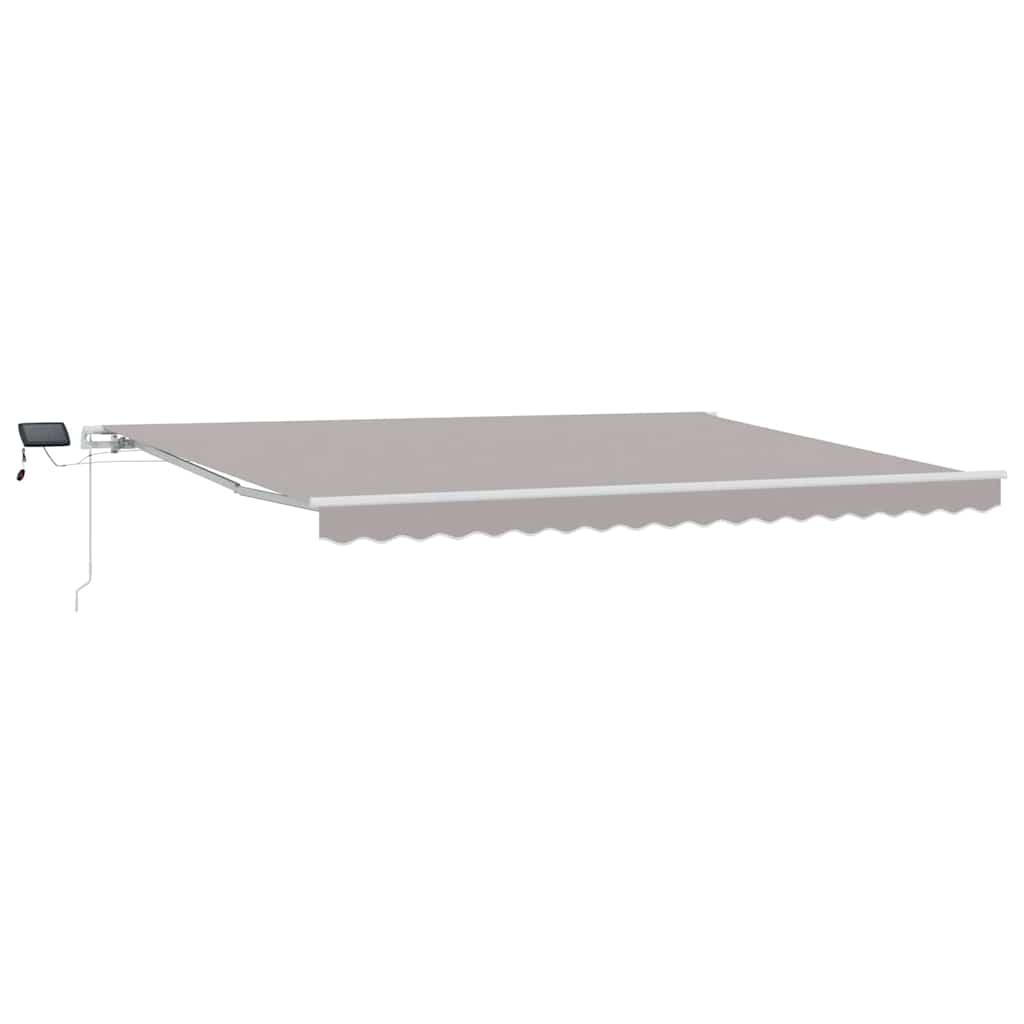 Einziehbare Markise Hellgrau 450 x 350 cm Stoff und Stahl