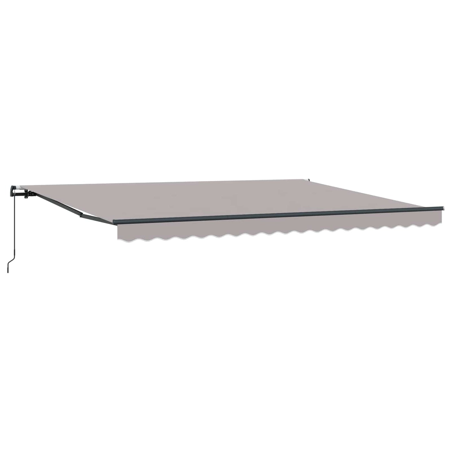 Einziehbare Markise Hellgrau 450 x 350 cm Polyester und Stahl