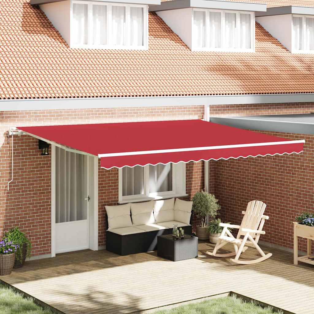 Elektrische ausziehbare Markise Rot 450 x 350 cm