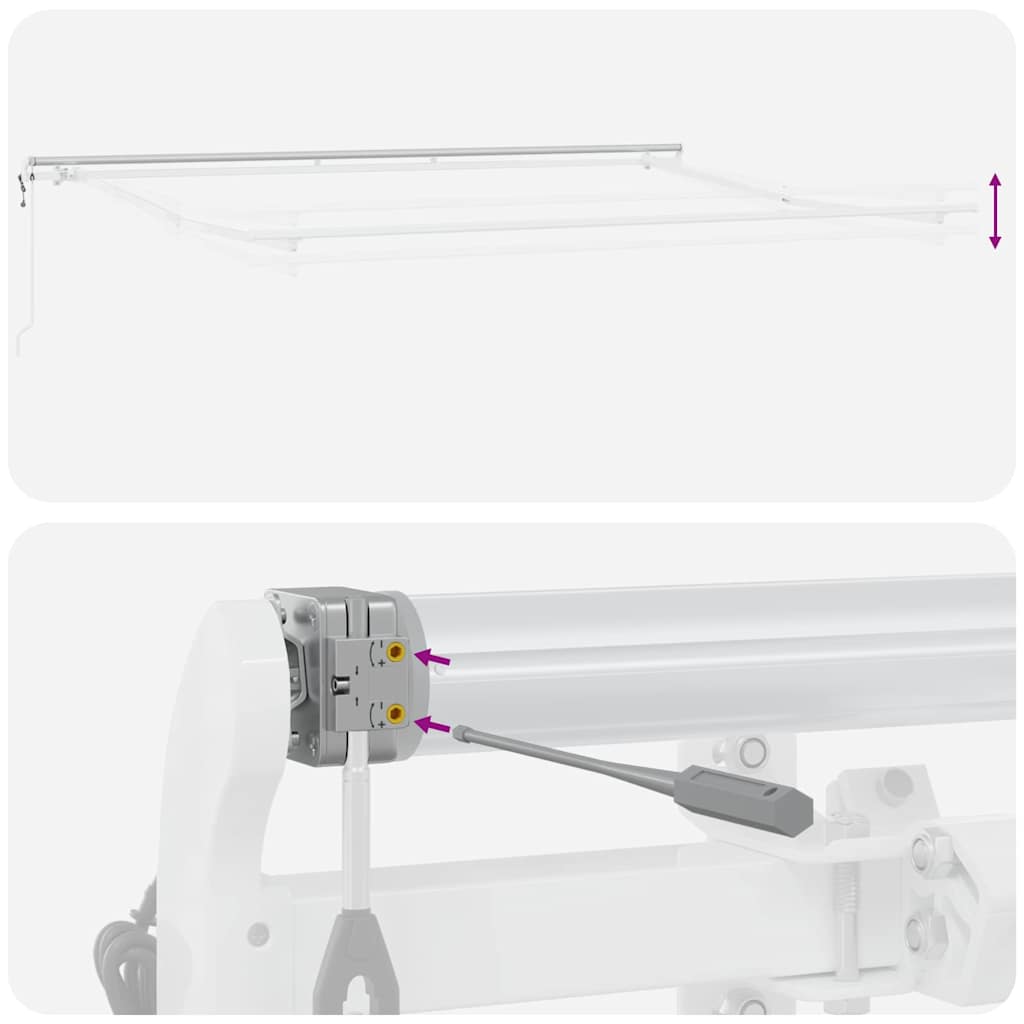 Elektrische ausziehbare Markise Grün und Gelb 450 x 350 cm