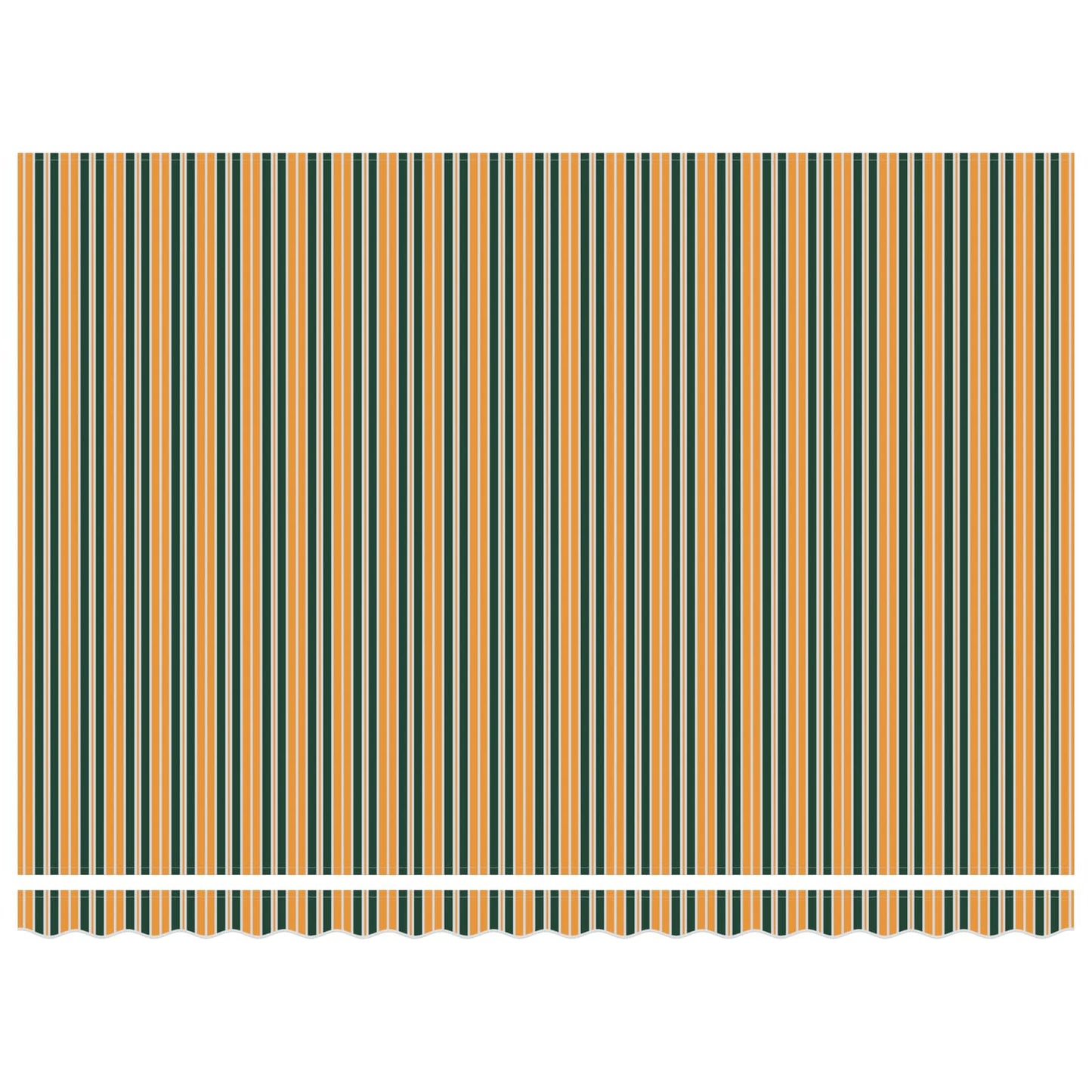 Einziehbare Markise Grün und Gelb 450 x 350 cm