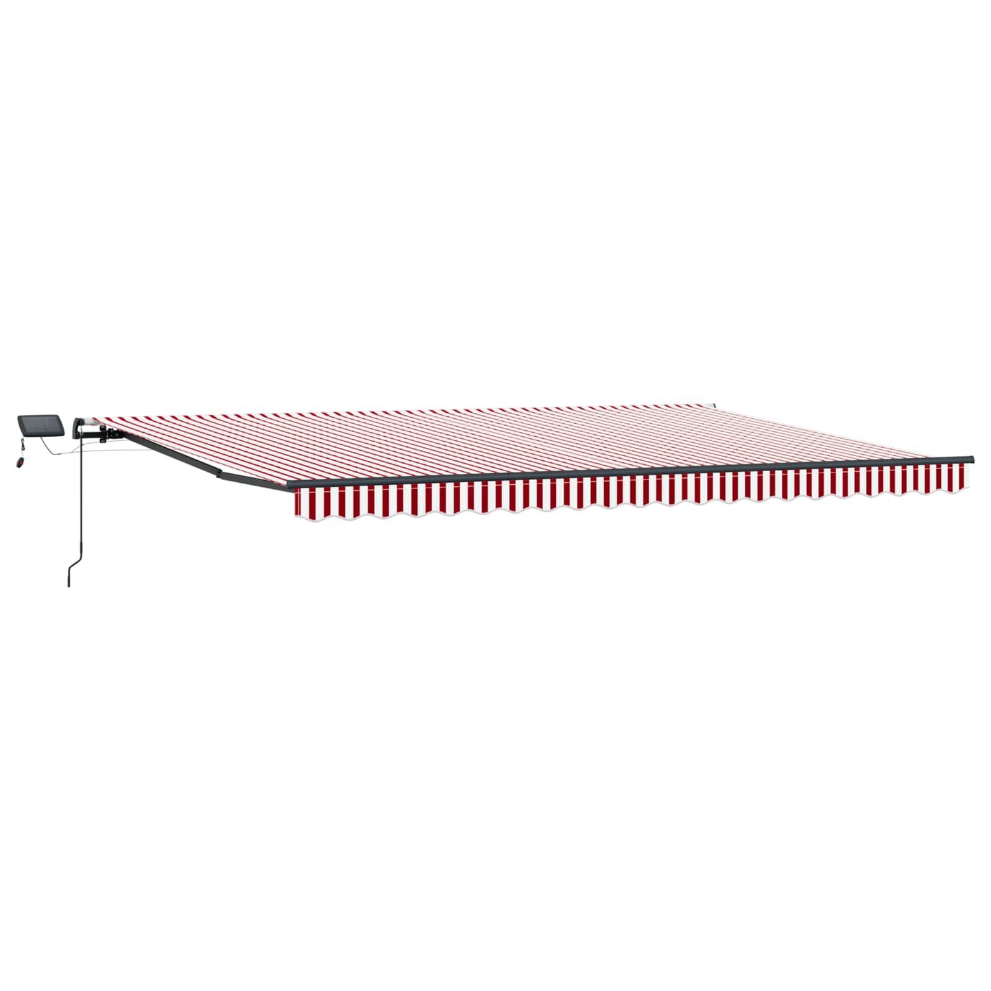 Einziehbare Markise Rot und Weiß 500 x 300 cm Stoff