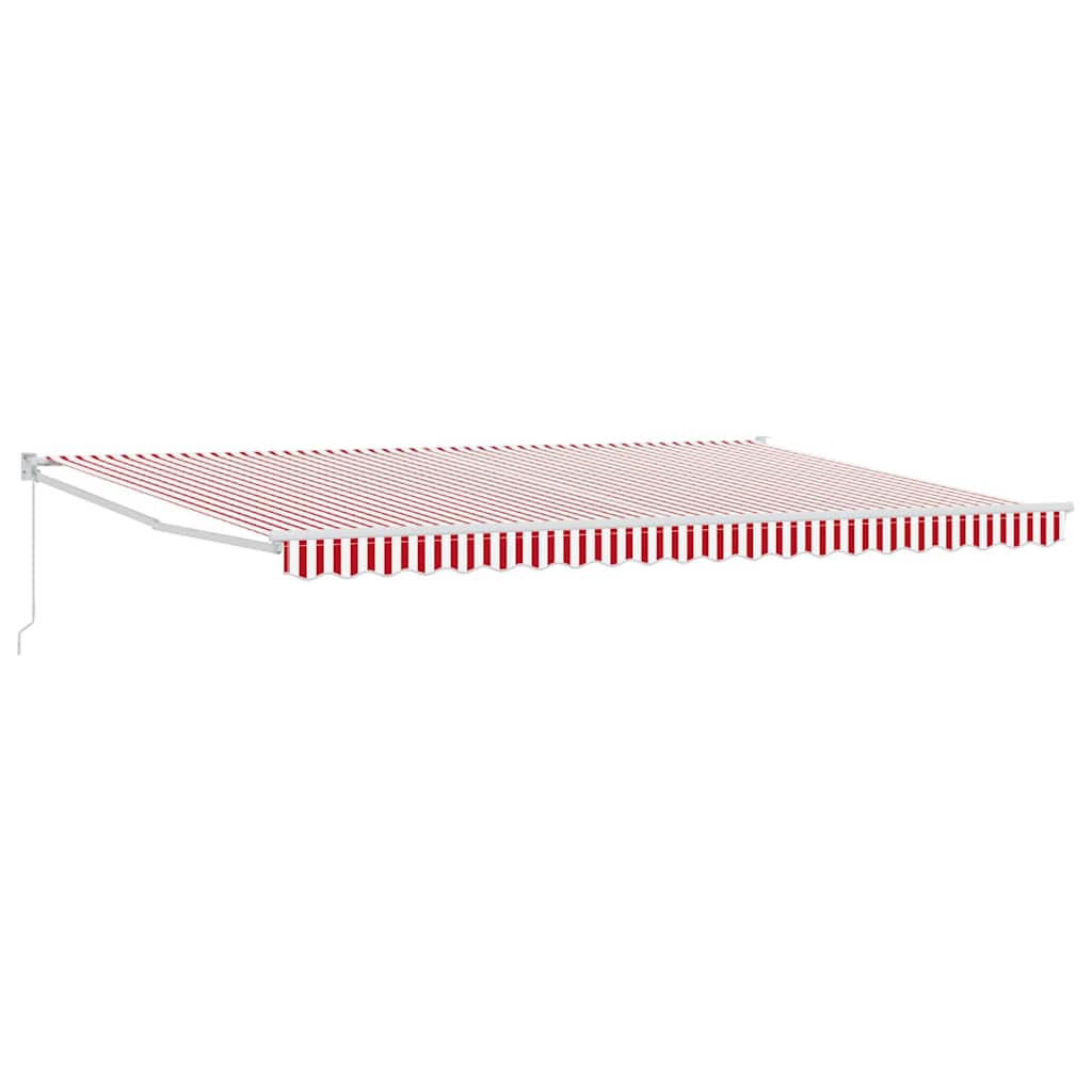 Markise Rot und Weiß 500 x 300 x 165 cm Polyester und Metall