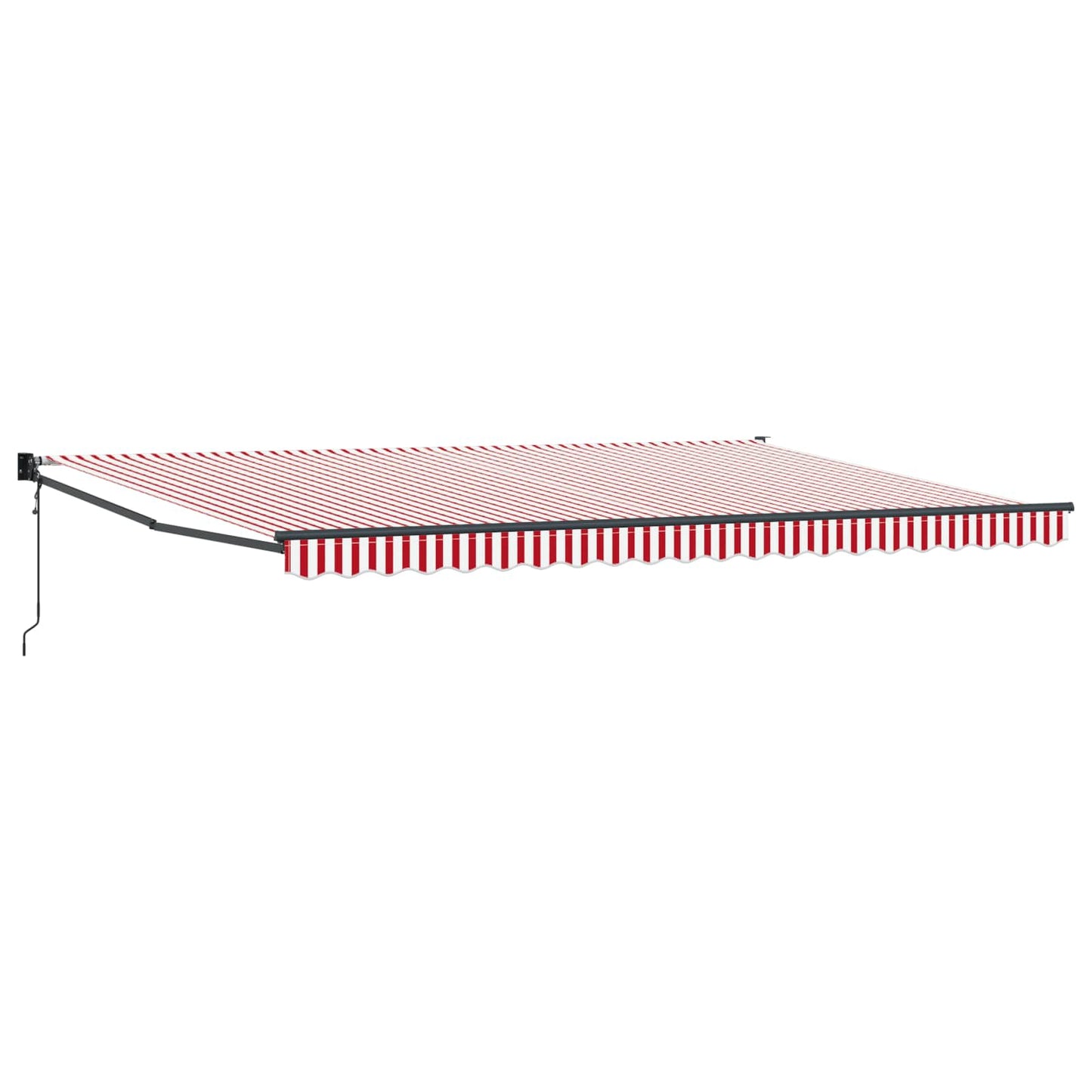 Markise Rot und Weiß 500 x 300 x 165 cm Polyester und Metall