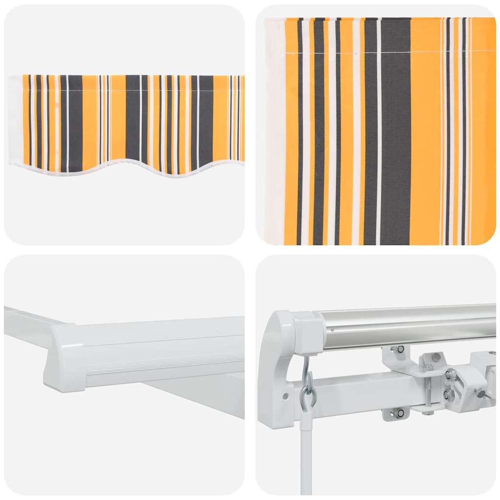 Markise Mehrfarbig 500 x 300 cm Polyester und Metall