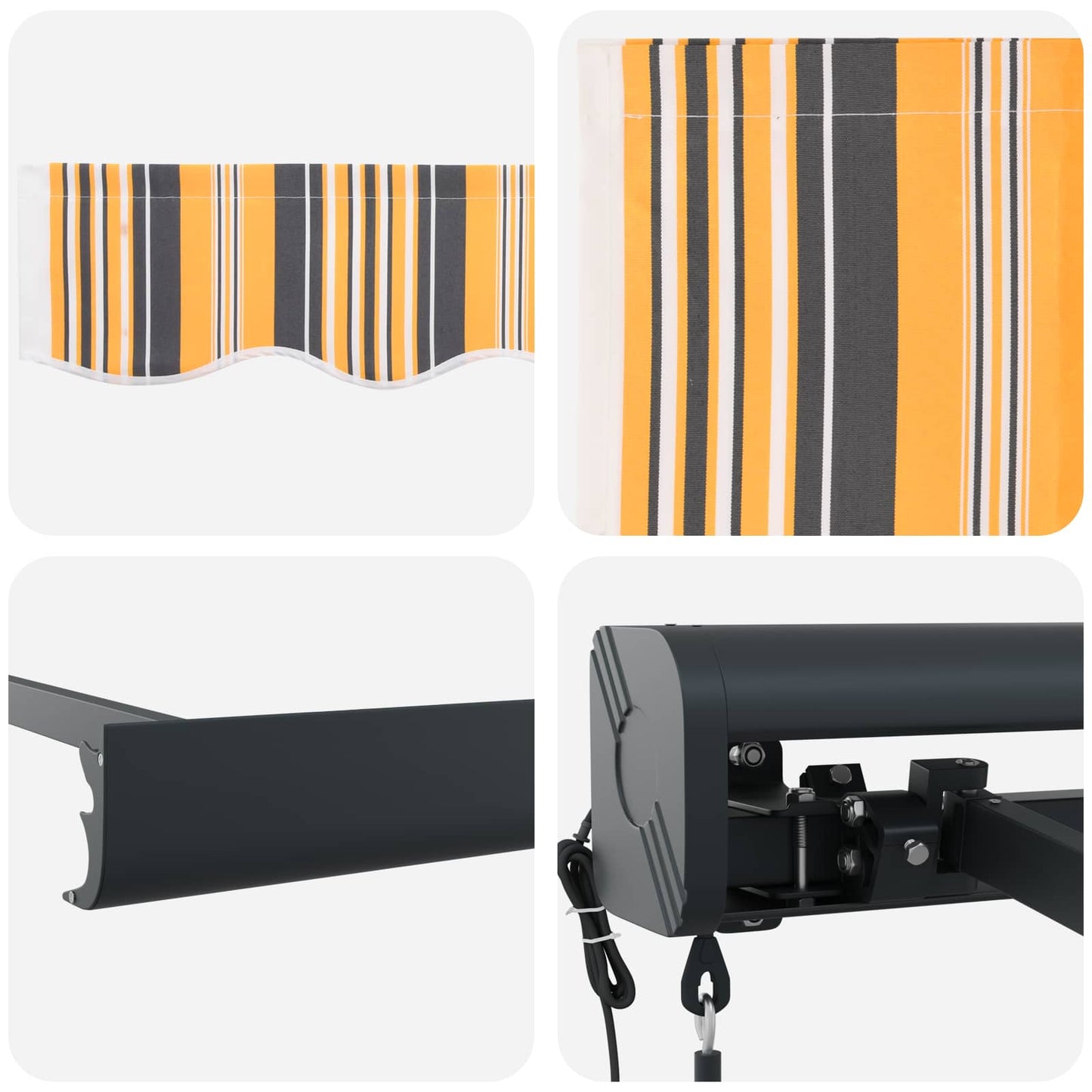 Markise Mehrfarbig 500 x 300 x 165 cm Polyester und Aluminium