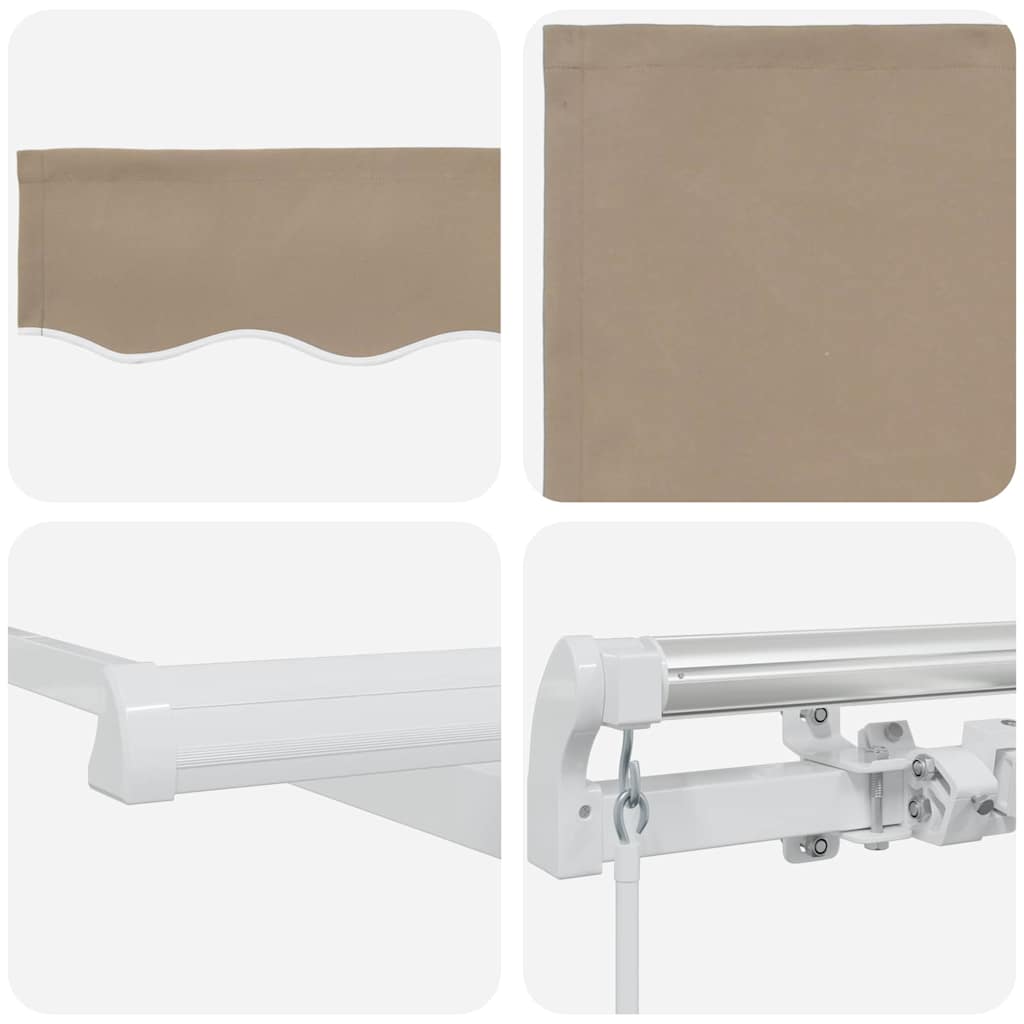 Markise Beige 500 x 300 x 165 cm Polyester und Metall