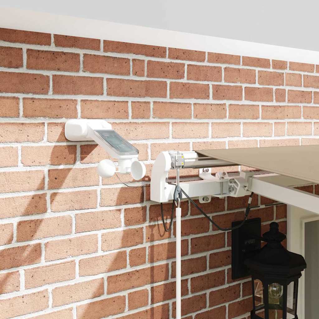 Einziehbare Markise Beige 500 x 300 cm Polyester und Metall