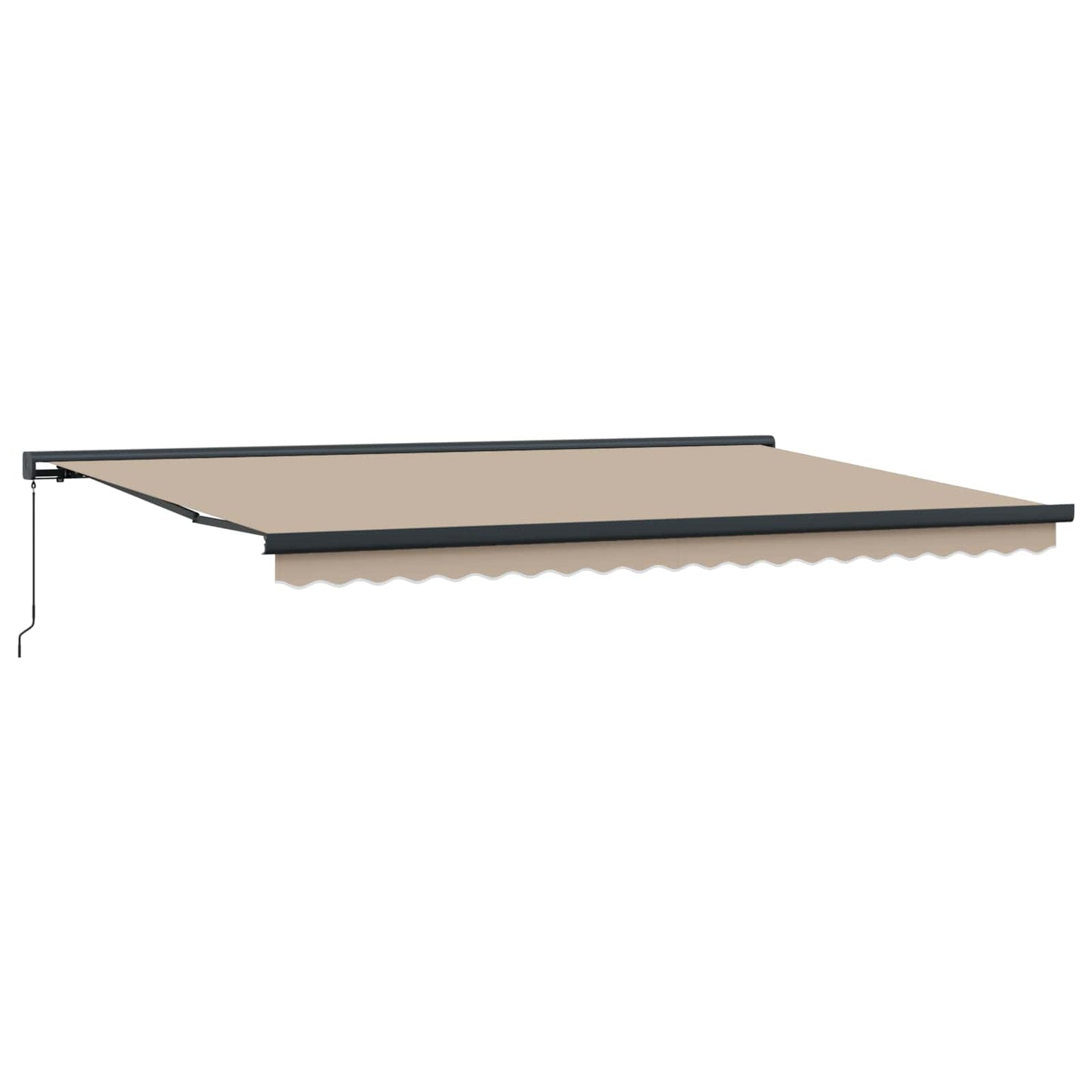 Einziehbare Markise Beige 500 x 300 cm Stoff und Metall