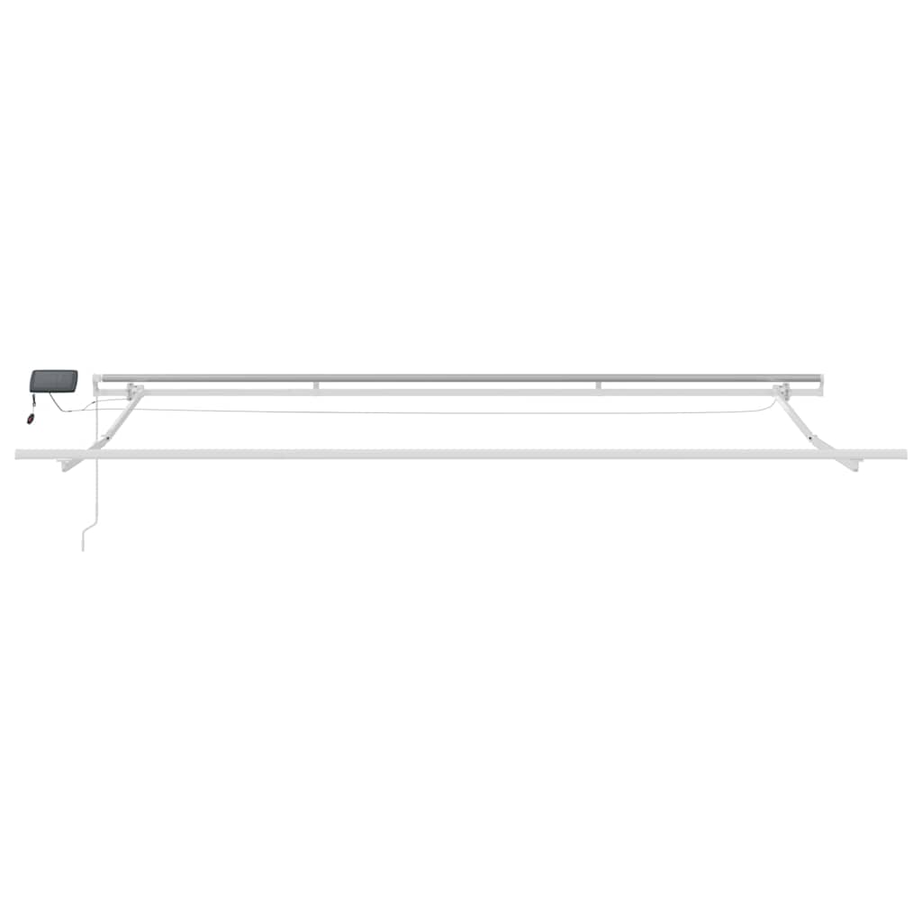 Einziehbare Markise Weiß 500 x 300 cm Stoff und Stahl