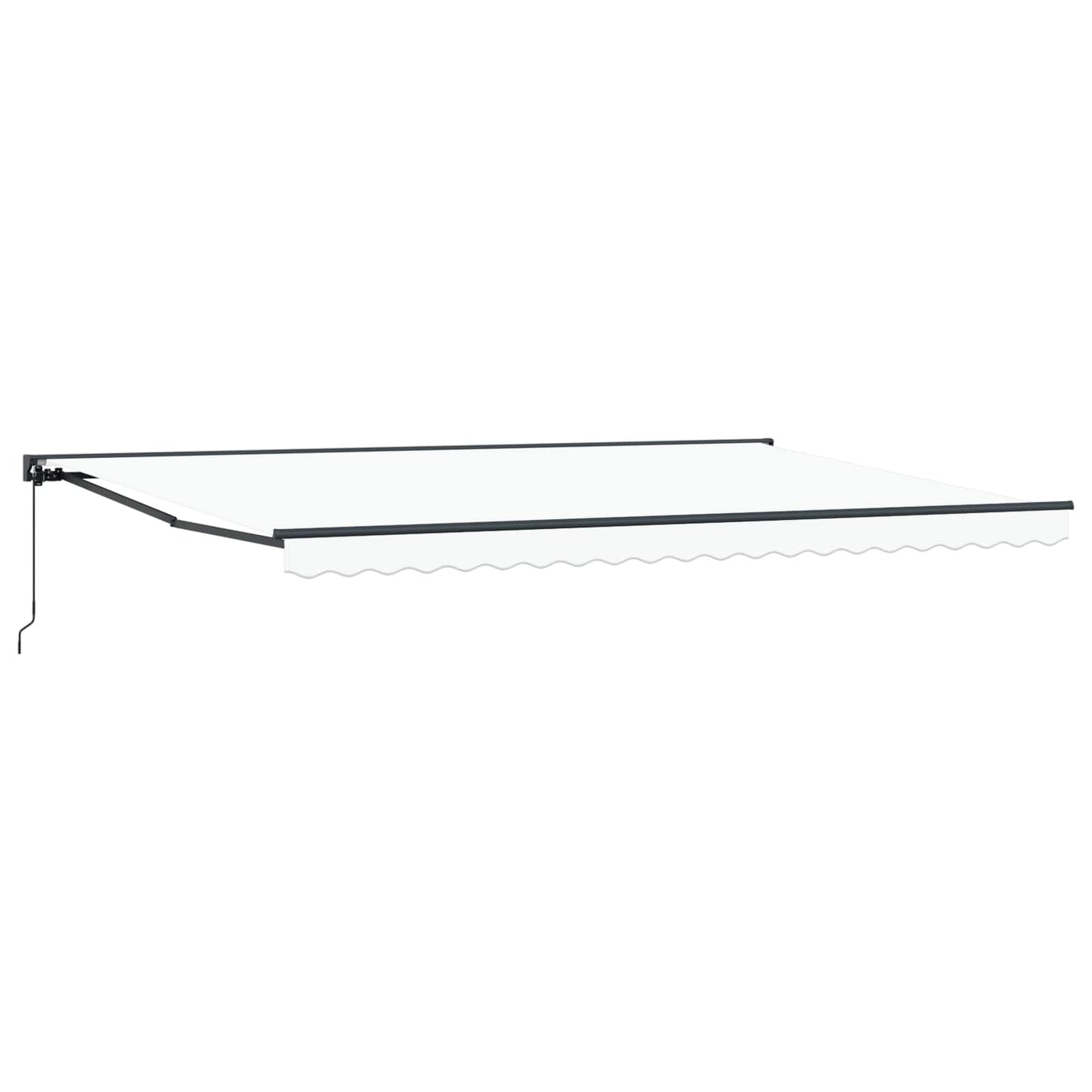 Markisenrahmen Weiß 500 x 300 cm Polyester mit PU-Beschichtung