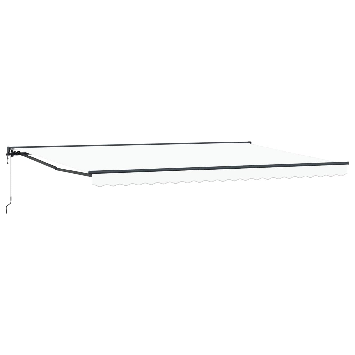 Markisenrahmen Weiß 500 x 300 cm Polyester mit PU-Beschichtung