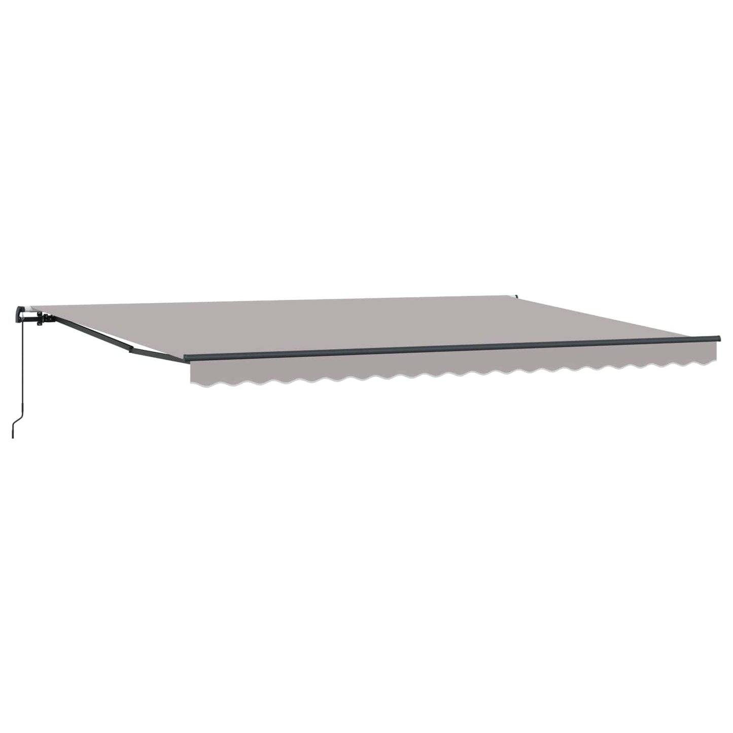 Einziehbare Markise Hellgrau 500 x 300 cm Polyester und Stahl