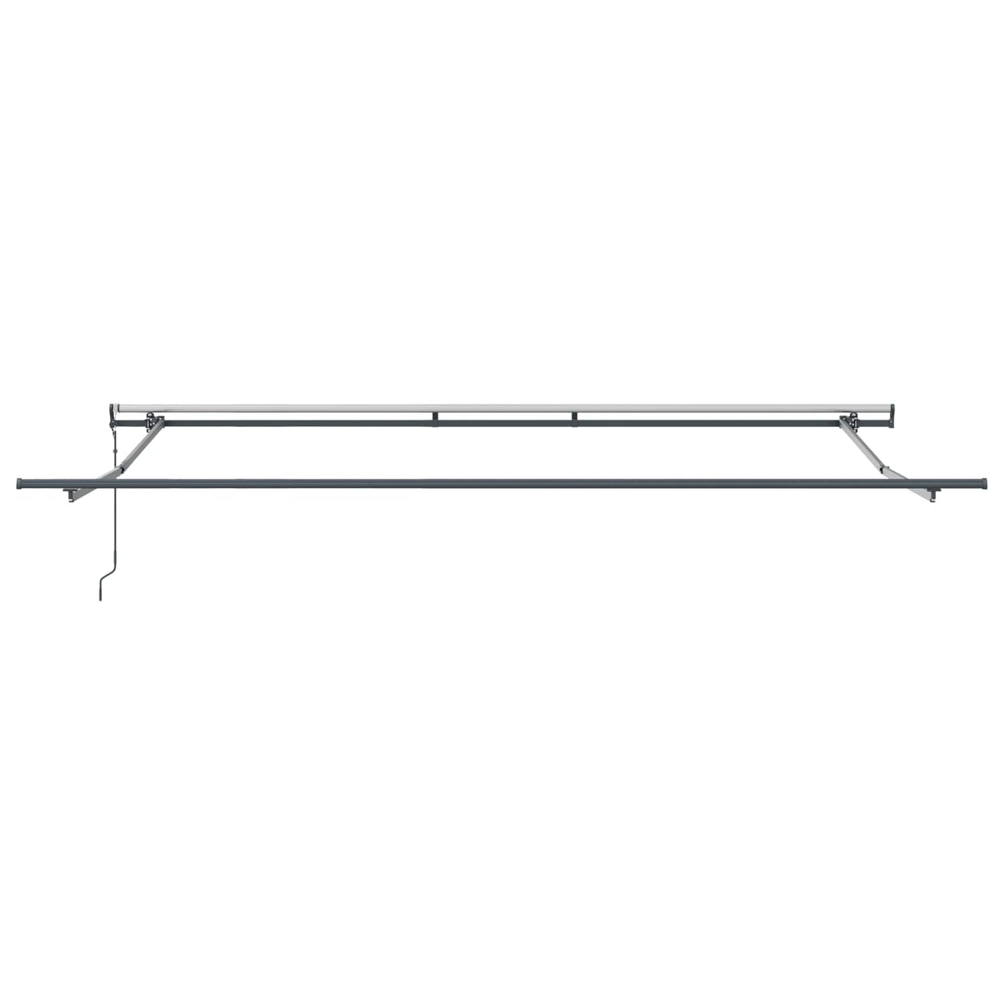 Einziehbare Markise Hellgrau 500 x 300 cm Stoff und Aluminium