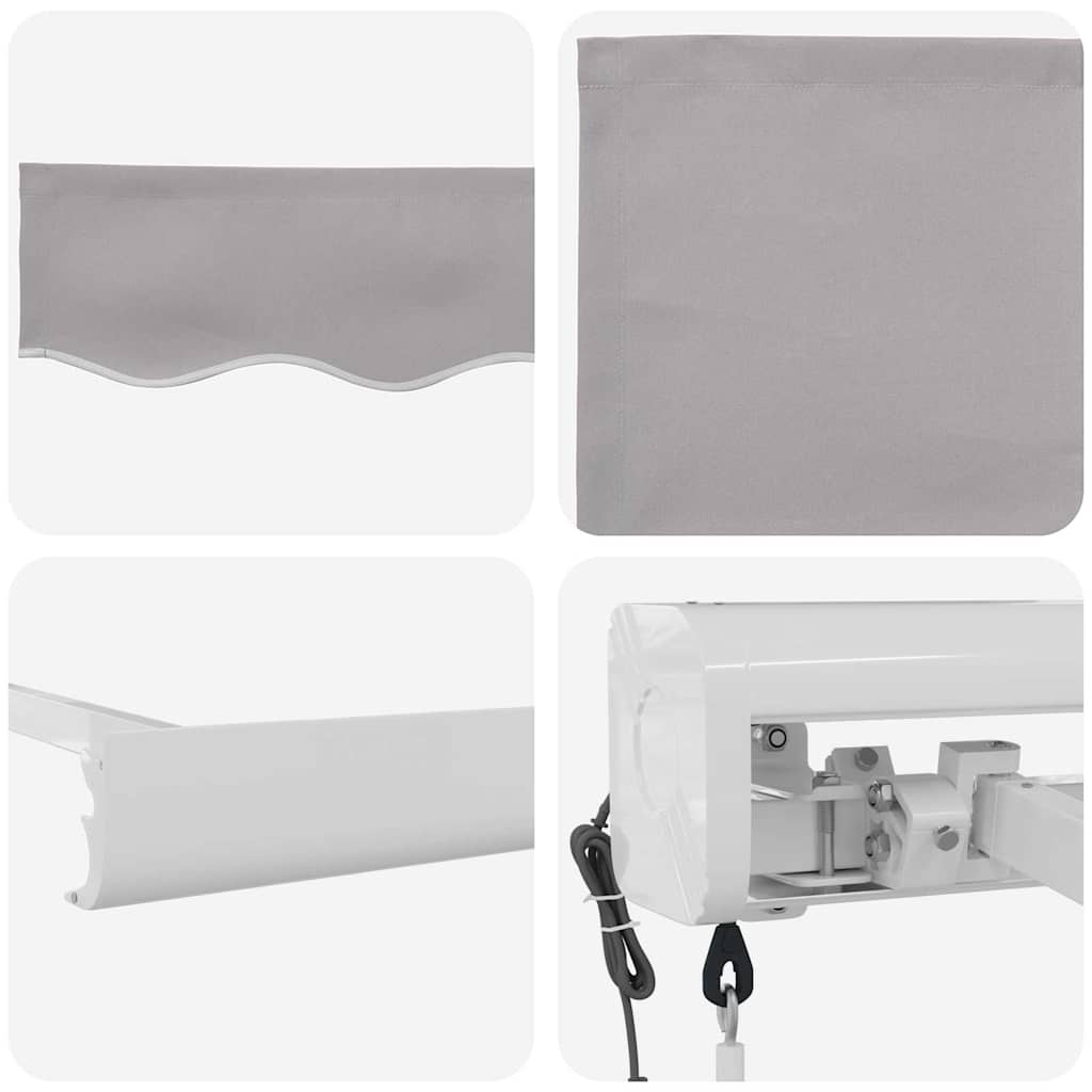 Markise Hellgrau 500 x 300 x 165 cm Polyester und Aluminium