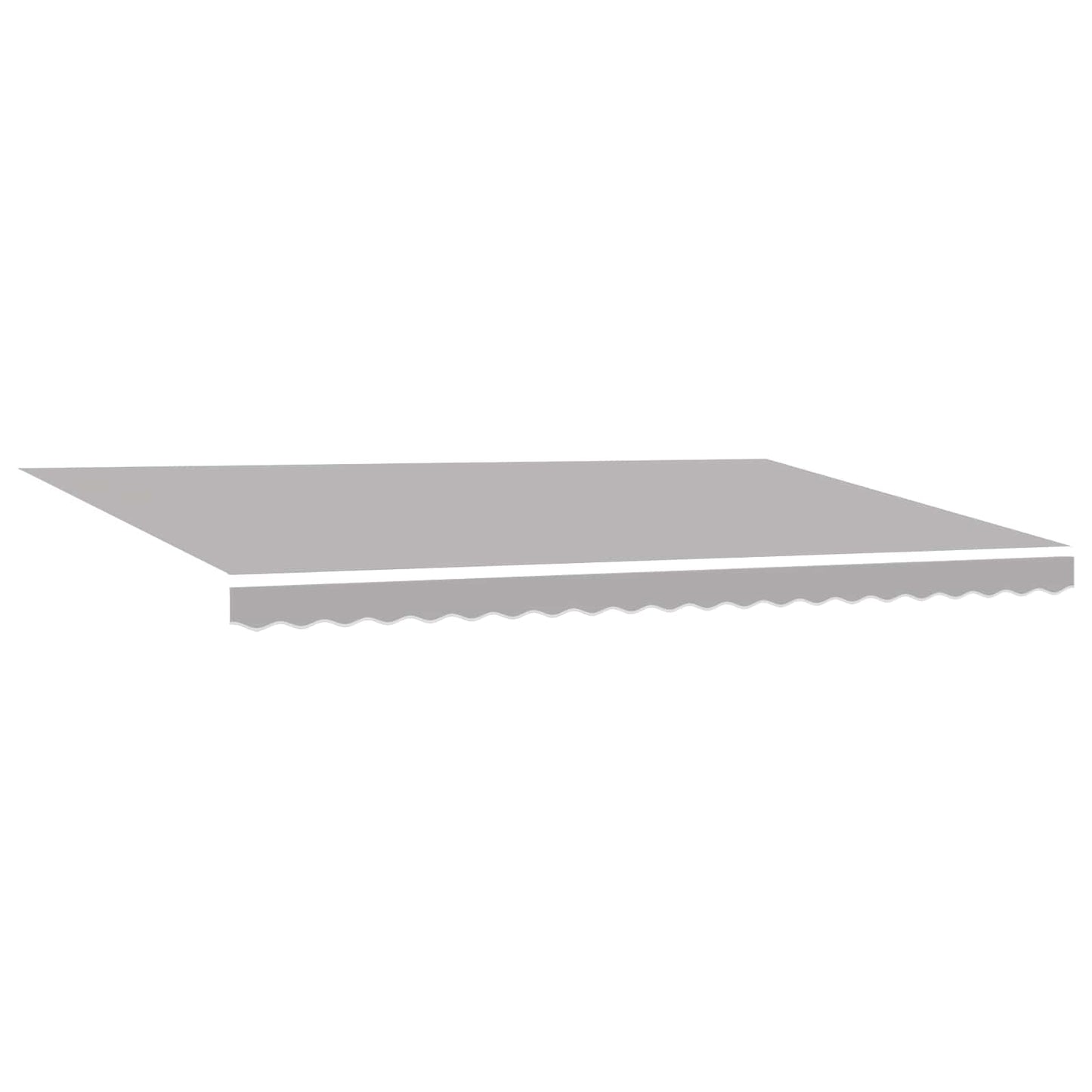 Einziehbare Markise Hellgrau 500 x 300 cm Stoff und Metall