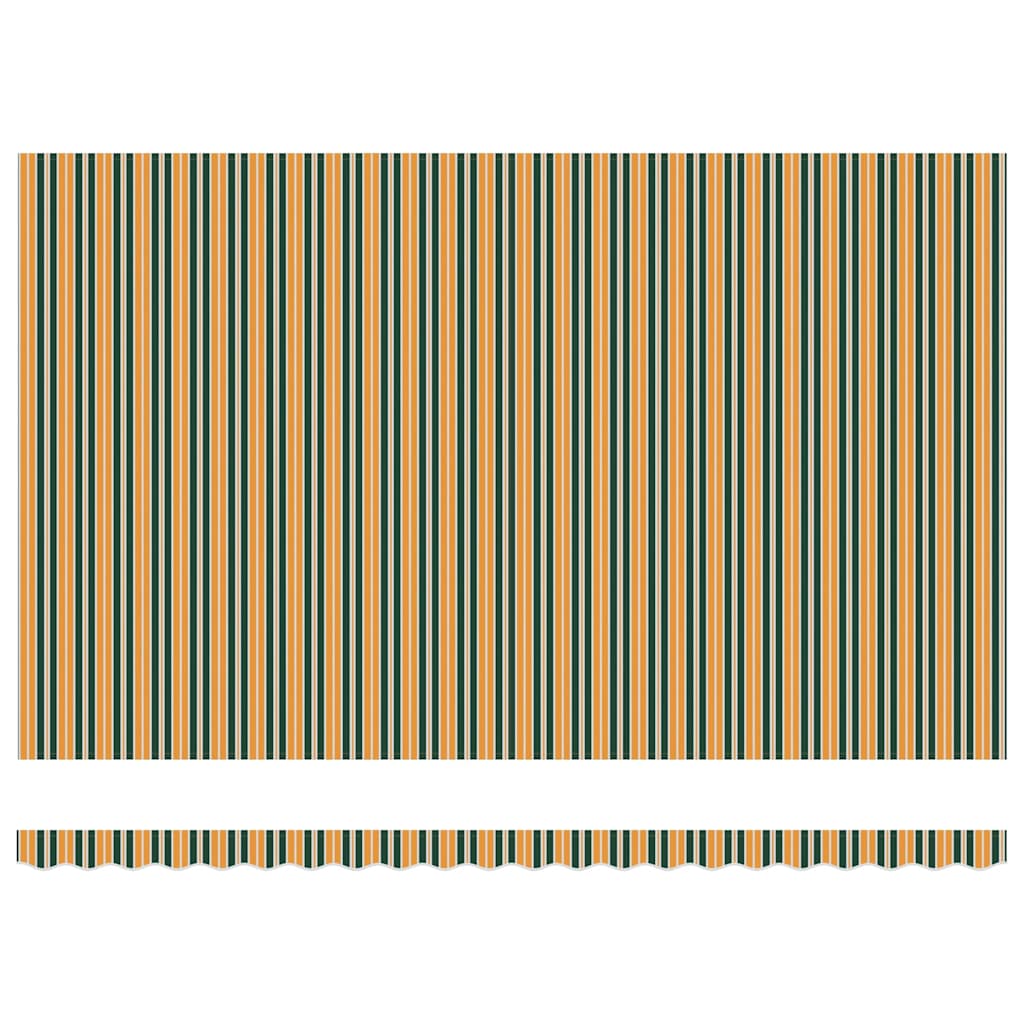 Elektrische ausziehbare Markise Grün und Gelb 500 x 300 cm