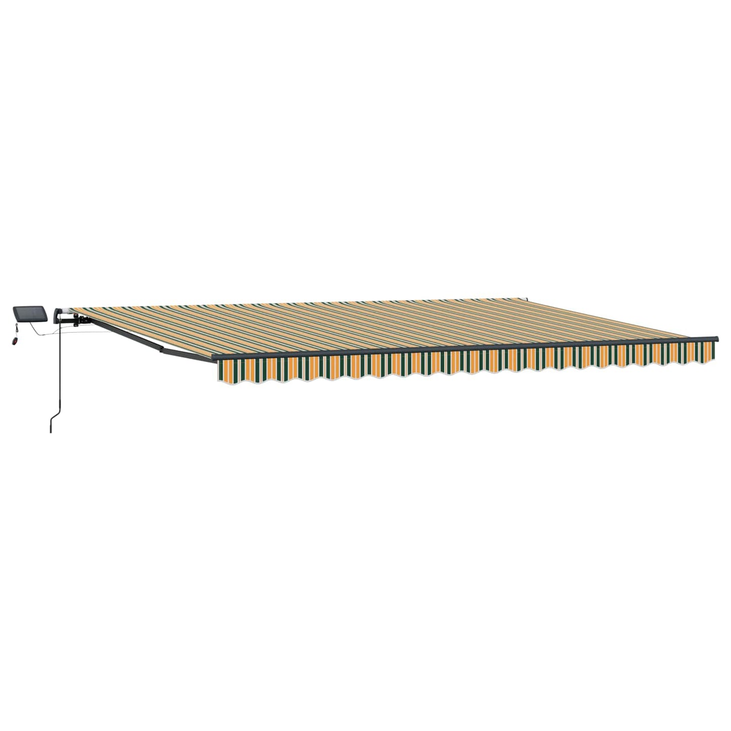 Einziehbare Markise Grün und Gelb 500 x 300 cm Stoff