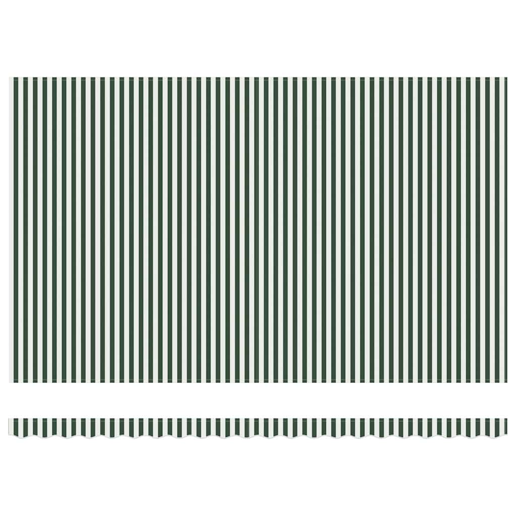 Elektrische ausziehbare Markise Grün und Weiß 500 x 300 cm