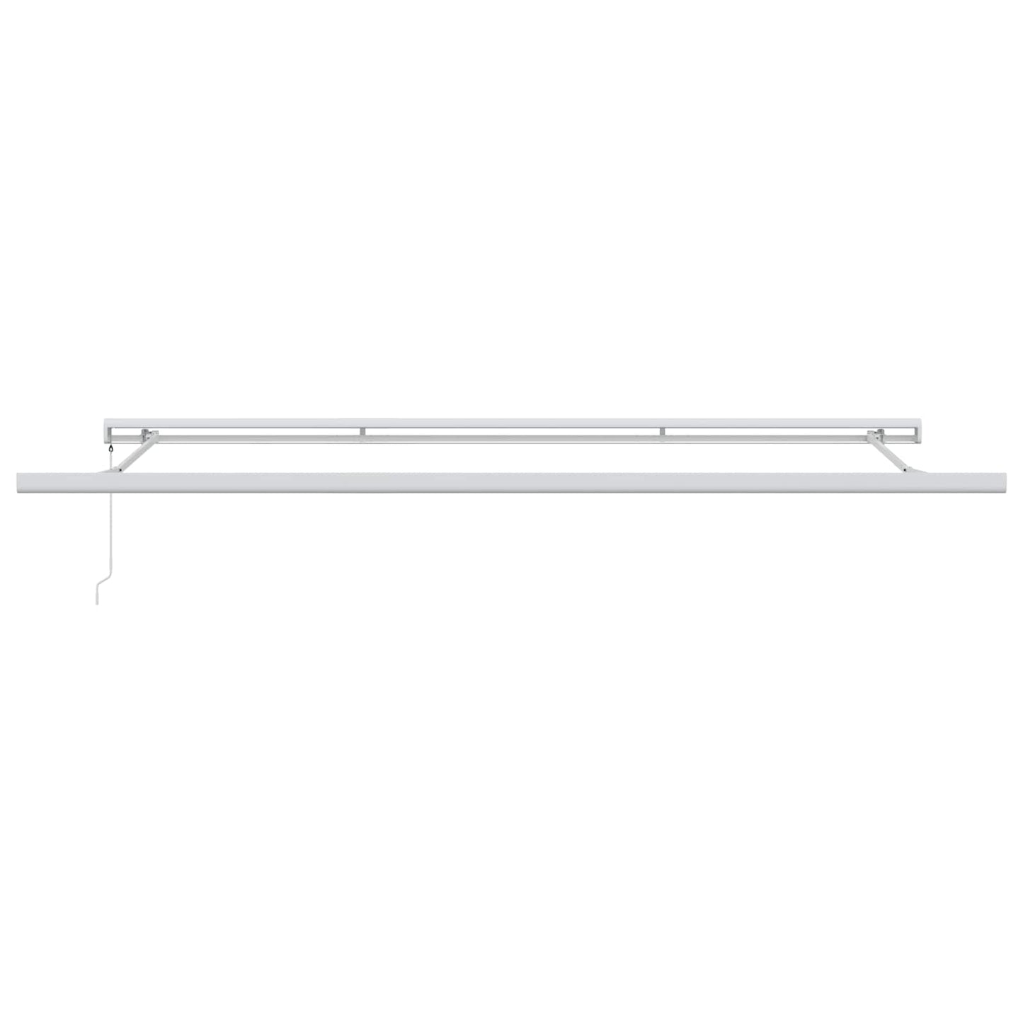 Einziehbare Markise Grün und Weiß 500 x 300 cm Stoff und Metall