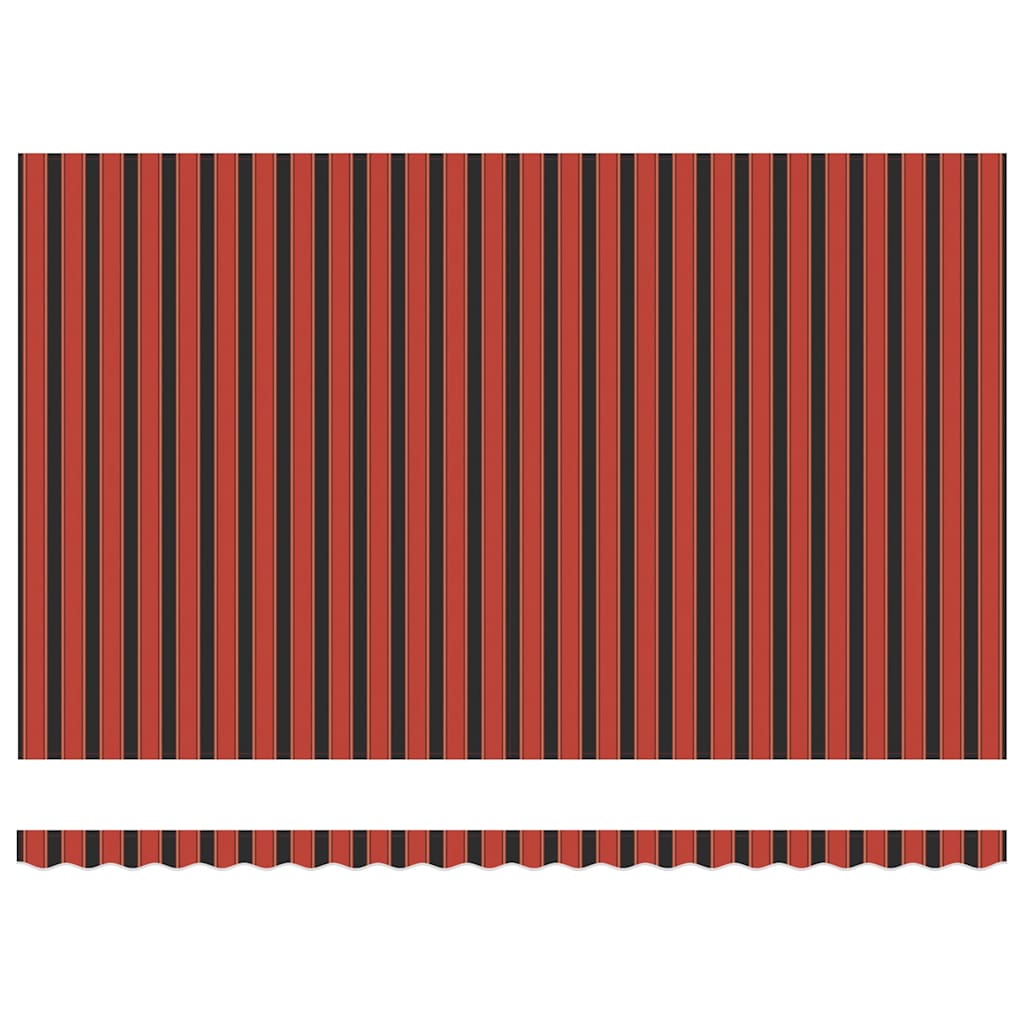 Einziehbare Markise mit Orange und Braun 500 x 350 cm Stoff
