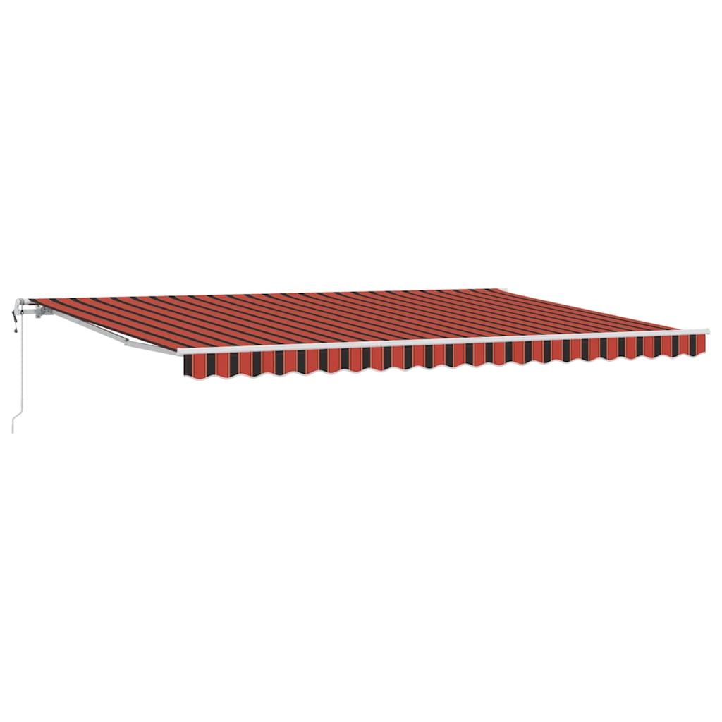Elektrische ausziehbare Markise Orange und Braun 500 x 300 cm
