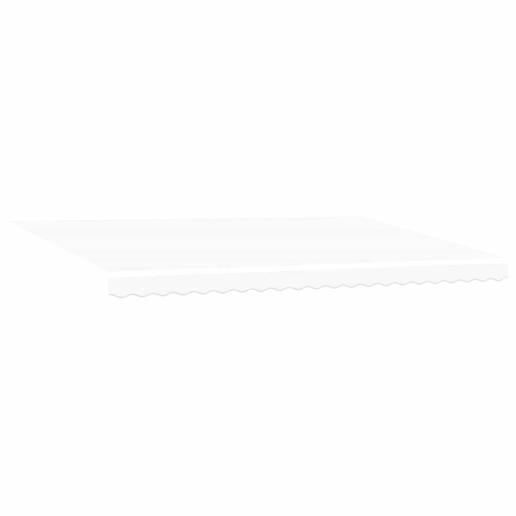 Einziehbare Markise Weiß 500 x 350 cm Polyester und Metall